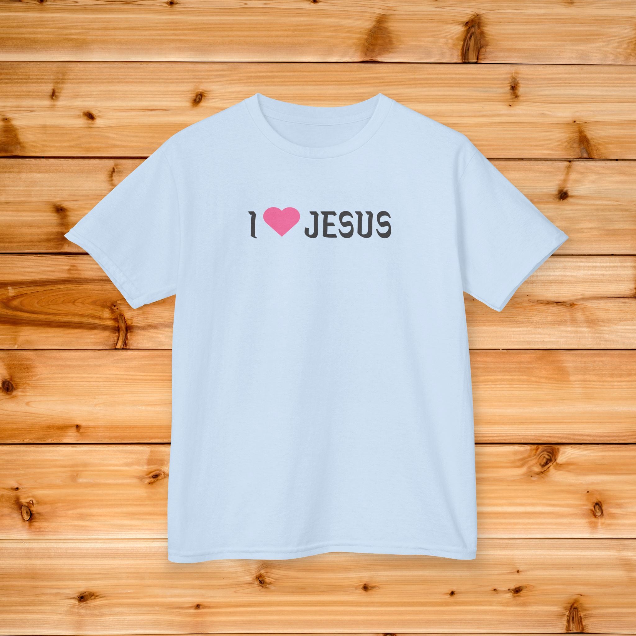 Kids I Love Jesus Kids Tee, Youth Christian Jesus Shirt, Kids summer graphic Tshirt, Faithful Kids tee, minimal graphic youth tee