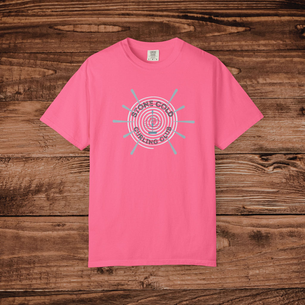 Stone Cold Curling Club Tshirt, Curling Stone Tee, Gift for Curlers, Aesthetic Curling Tshirt, Retro Rink Tee, Minimalist Curling Stone Logo