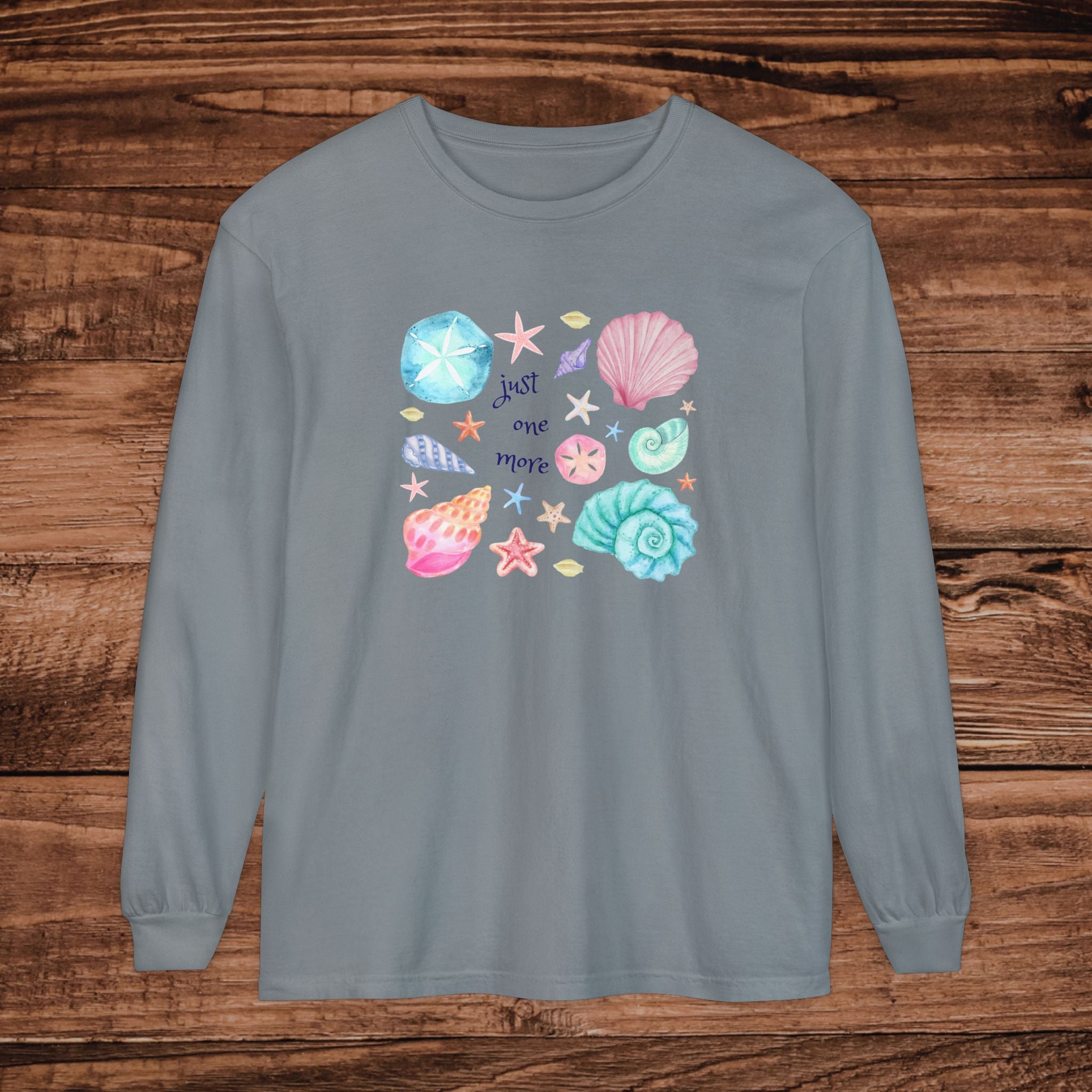 Seashell Lover Long Sleeve T-Shirt Pastel Shell motif