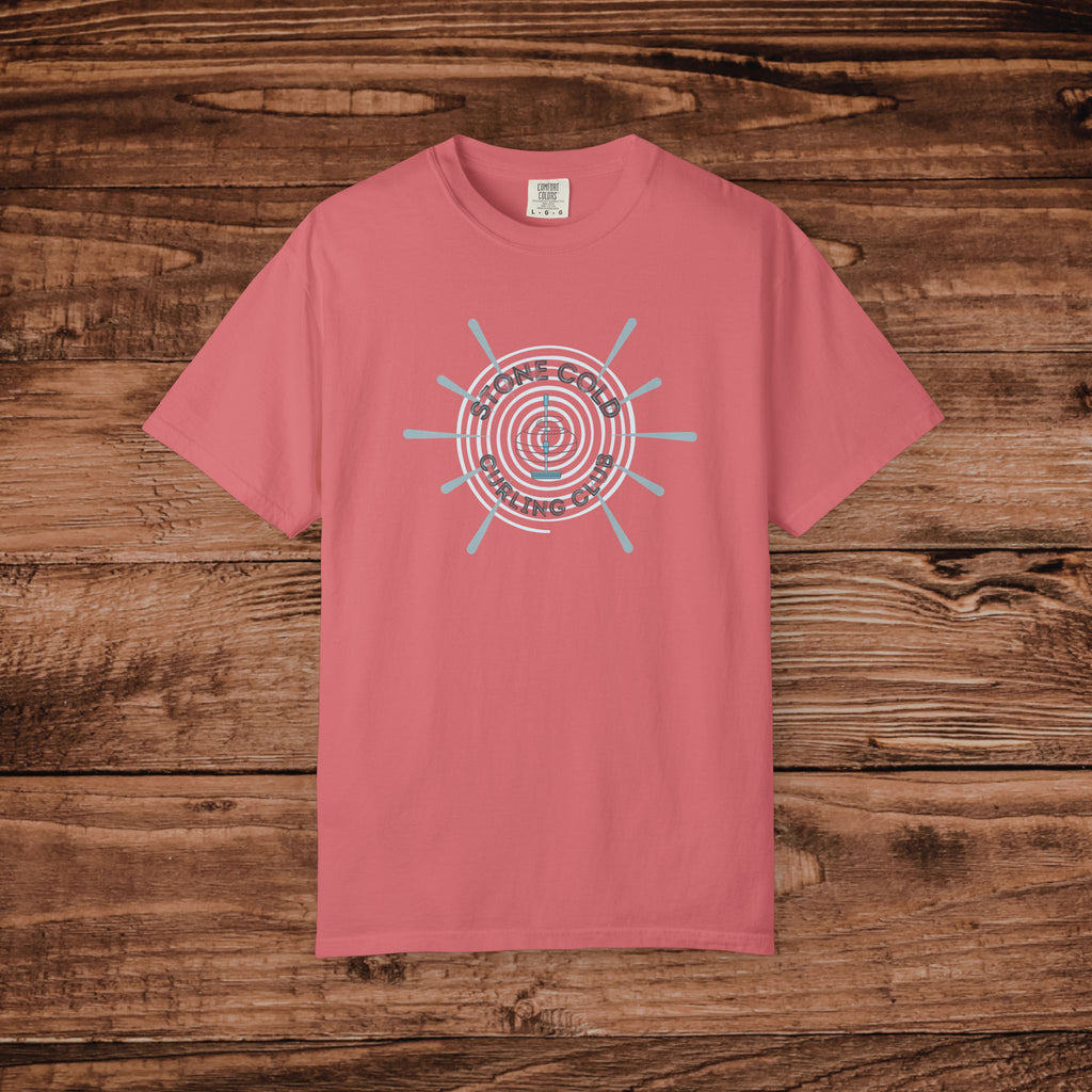 Stone Cold Curling Club Tshirt, Curling Stone Tee, Gift for Curlers, Aesthetic Curling Tshirt, Retro Rink Tee, Minimalist Curling Stone Logo
