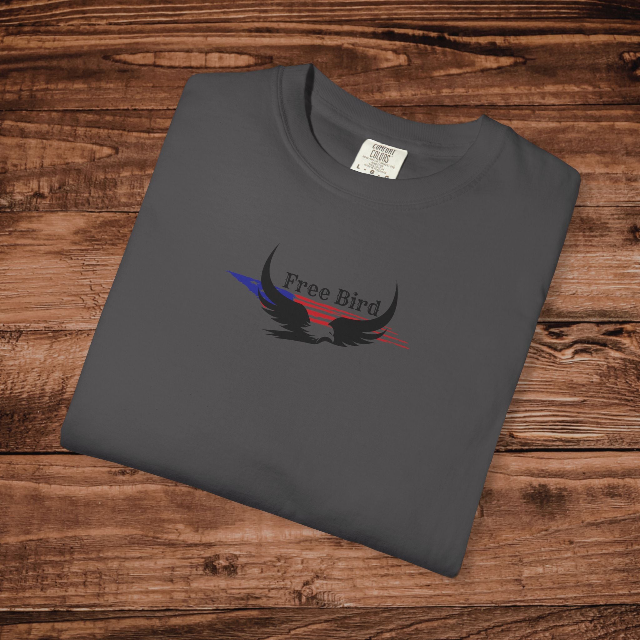 Free Bird T-Shirt, Vintage american flag Eagle Graphic Tee Boho Eagle Top