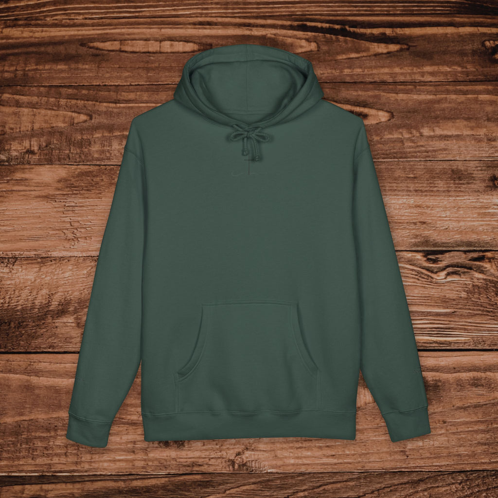 Minimal Faith Cross Print Hoodie | Front Back & Sleeve Graphics