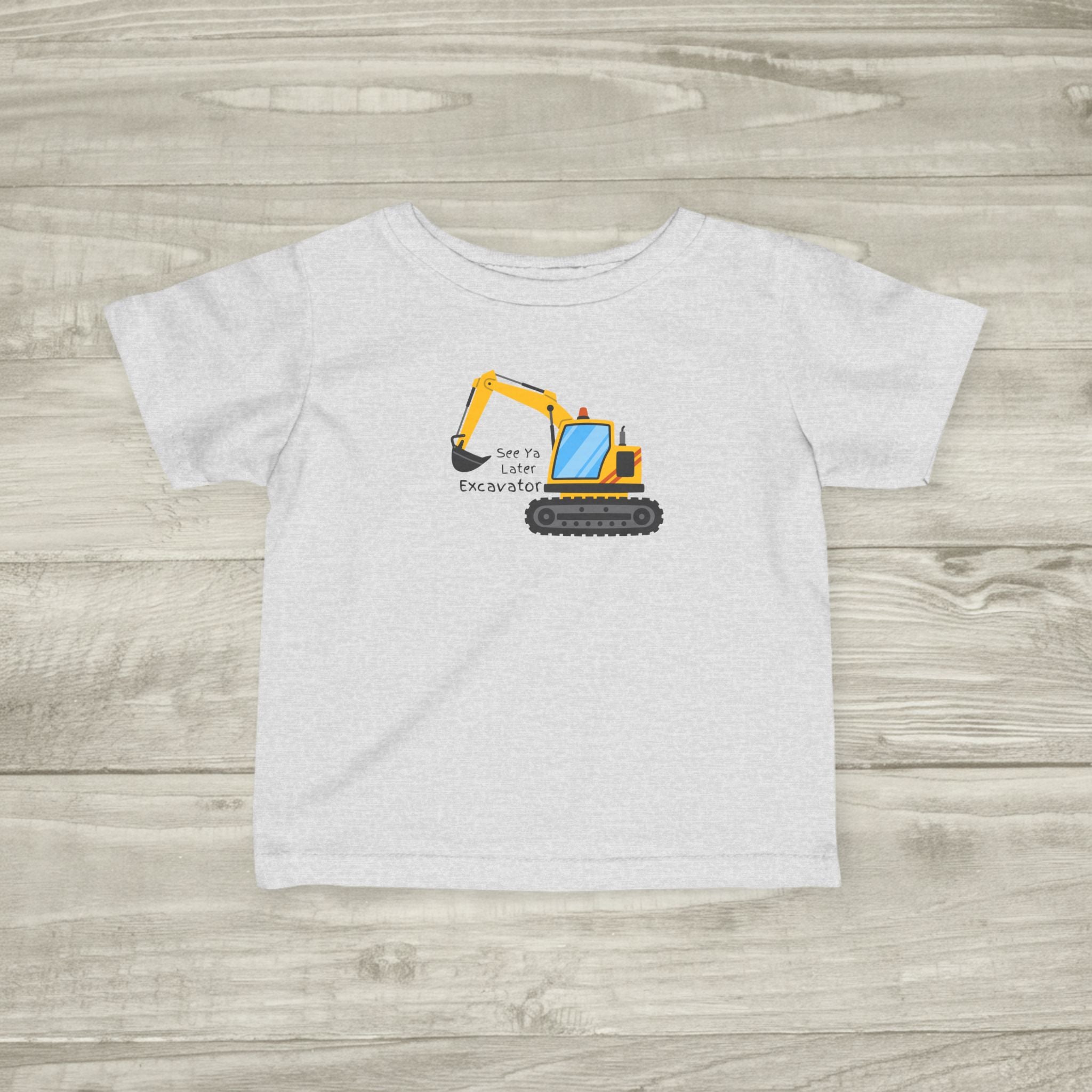 Excavator Infant Tee | Cute Construction Truck Graphic