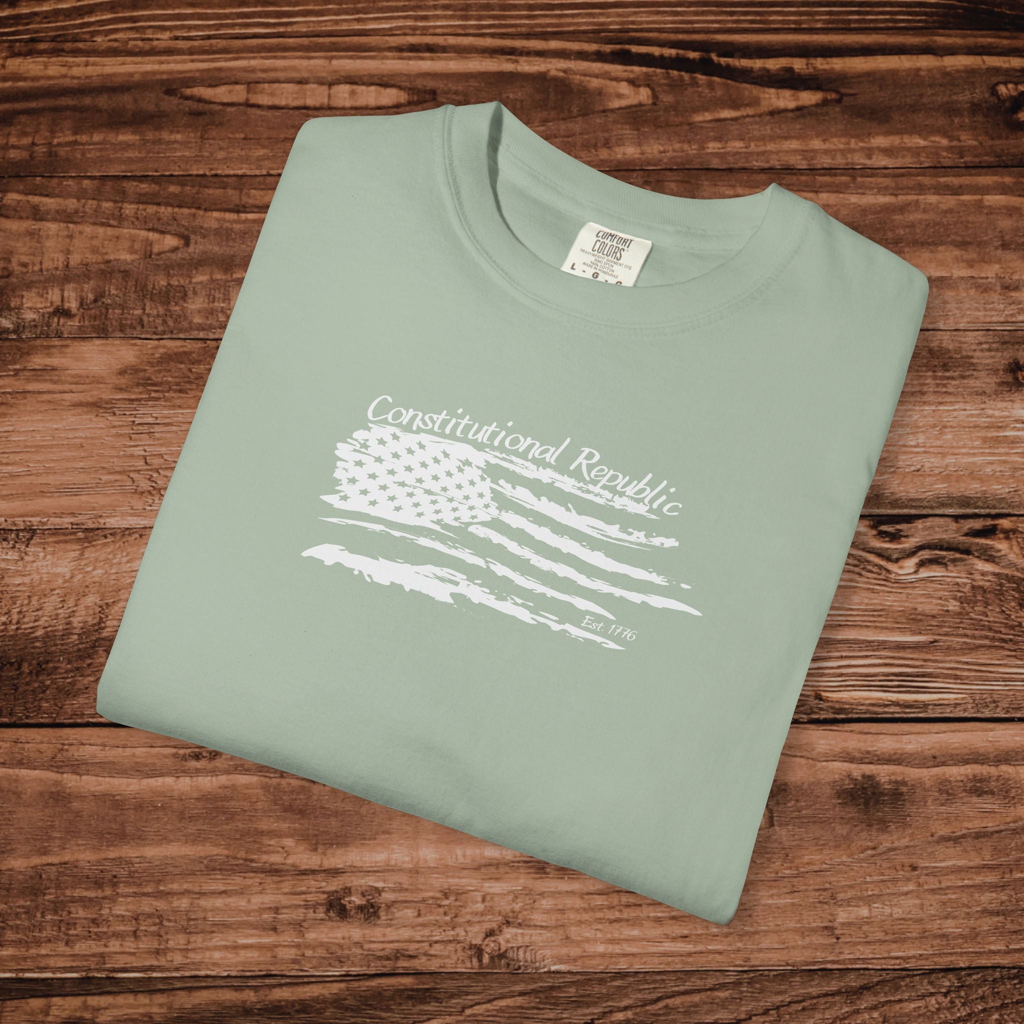 Constitutional Republic T-shirt, America 1776 Tshirt, Distressed Flag Aesthetic Tee, Patriotic Graphic Tee, Conservative Gift, USA Heritage