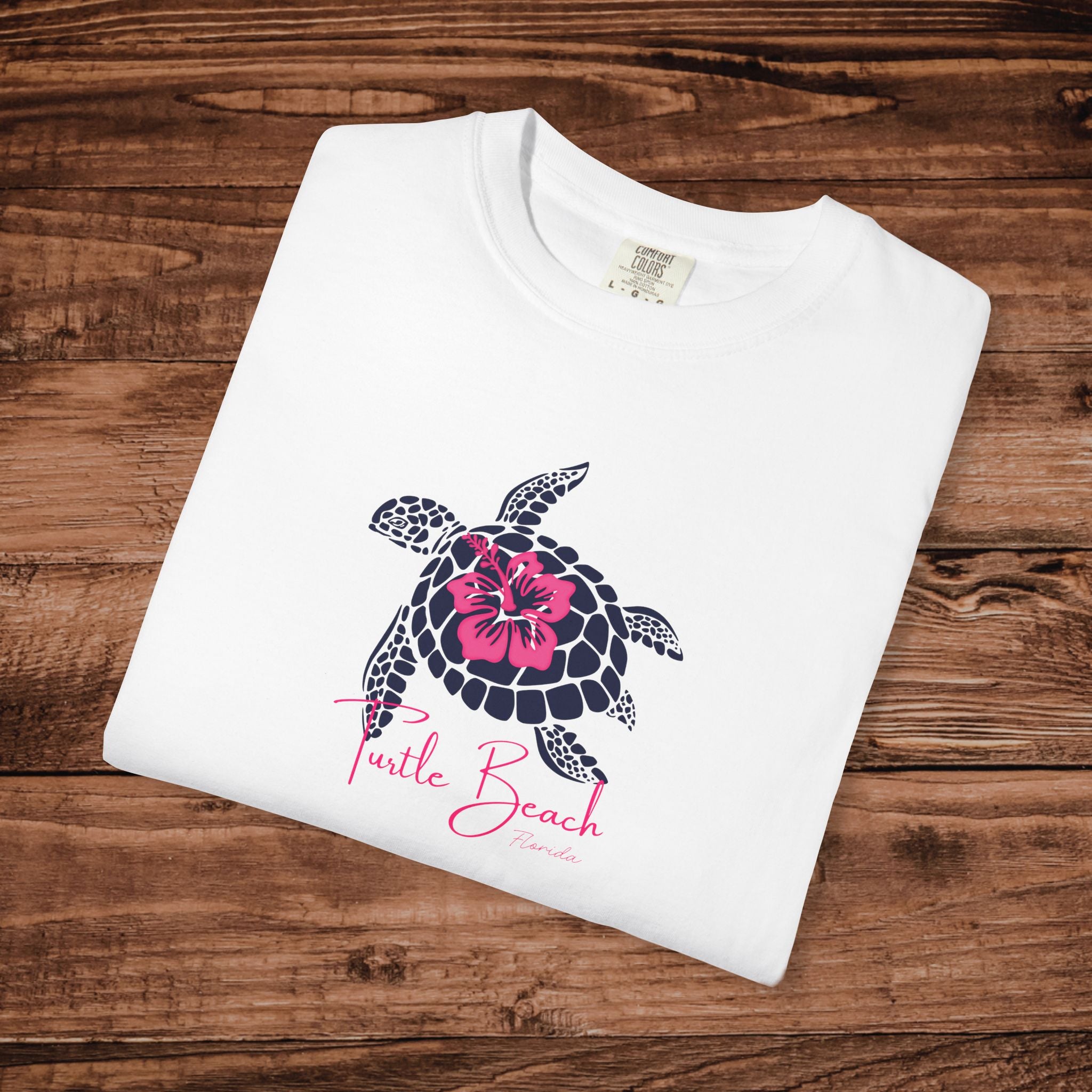 Turtle Beach Florida Shirt, Vintage Sea Turtle Tee, Coastal Aesthetic Beach Top, Florida Vacation Souvenir, Comfort Colors Unisex T-shirt