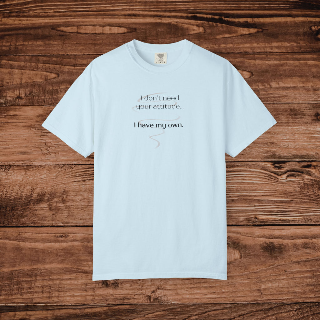 I Have My Own Attitude Shirt, Sarcastic Graphic Tee, Funny Saying T-Shirt, Retro Comfort Colors 1717 Top, Sassy Minimalist