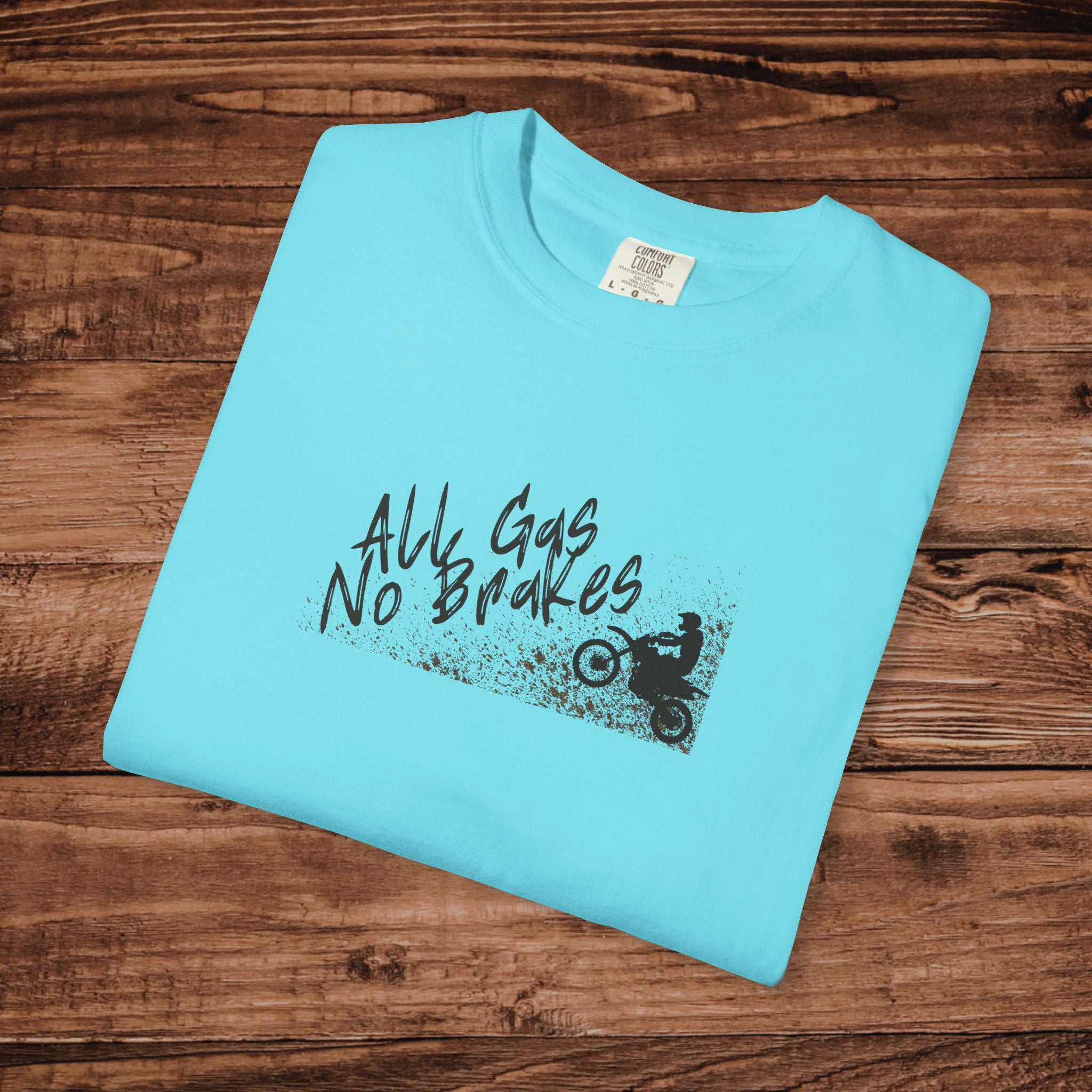 All Gas No Brakes T-Shirt, Dirt Bike Graphic Tee, Motocross Racing Shirt, Gift for Dirt Biker, Retro MX Racing Graphic Shirt