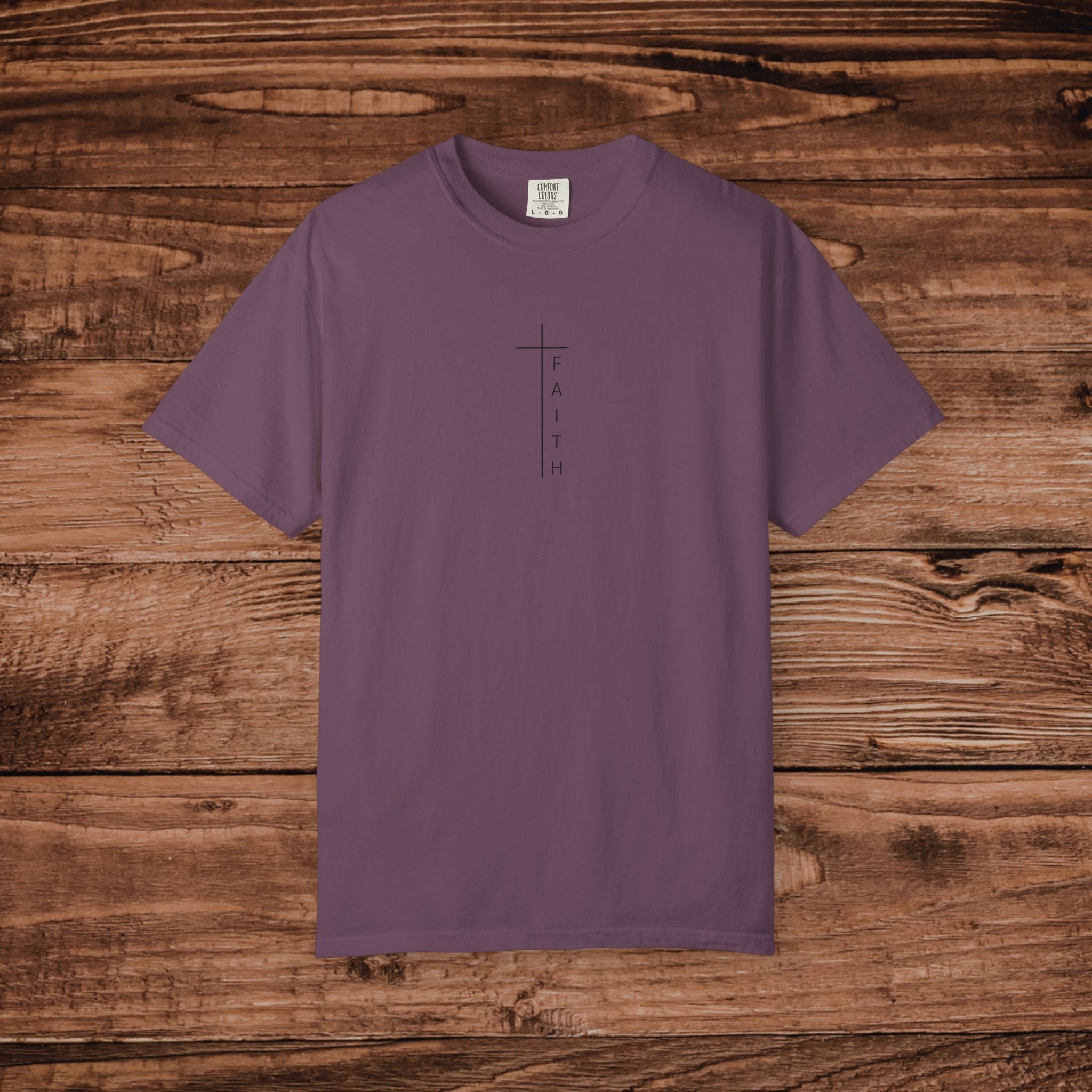 Minimal Cross Faith Design T-Shirt | Christian Scripture Tee