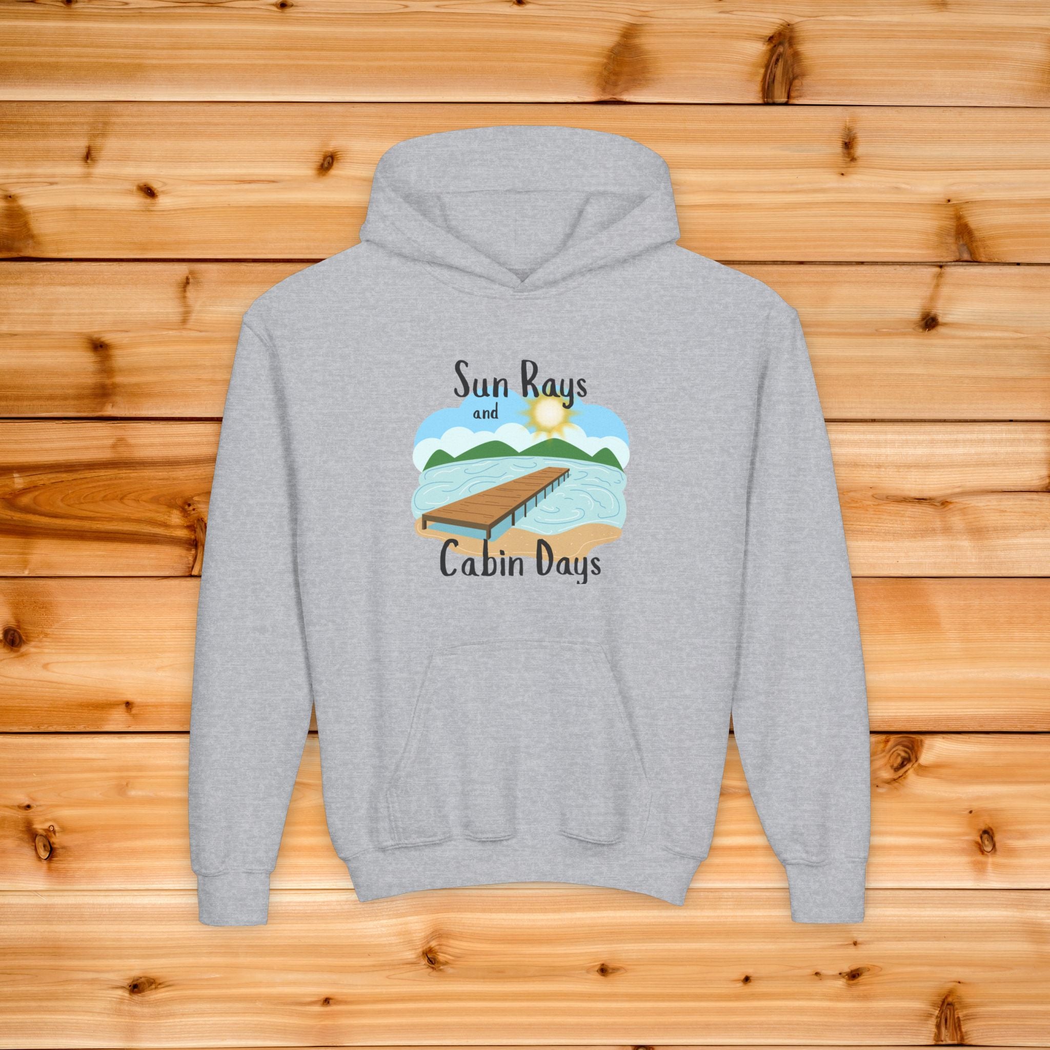 Sun Rays and Cabin Days Hoodie Lake Cabin Graphic
