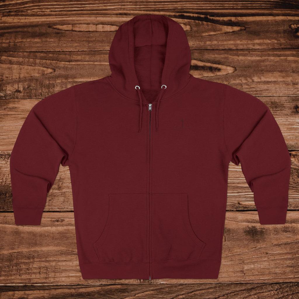 Christian Faith Cross Zip Up Hoodie | Scripture Apparel | Gift for Her