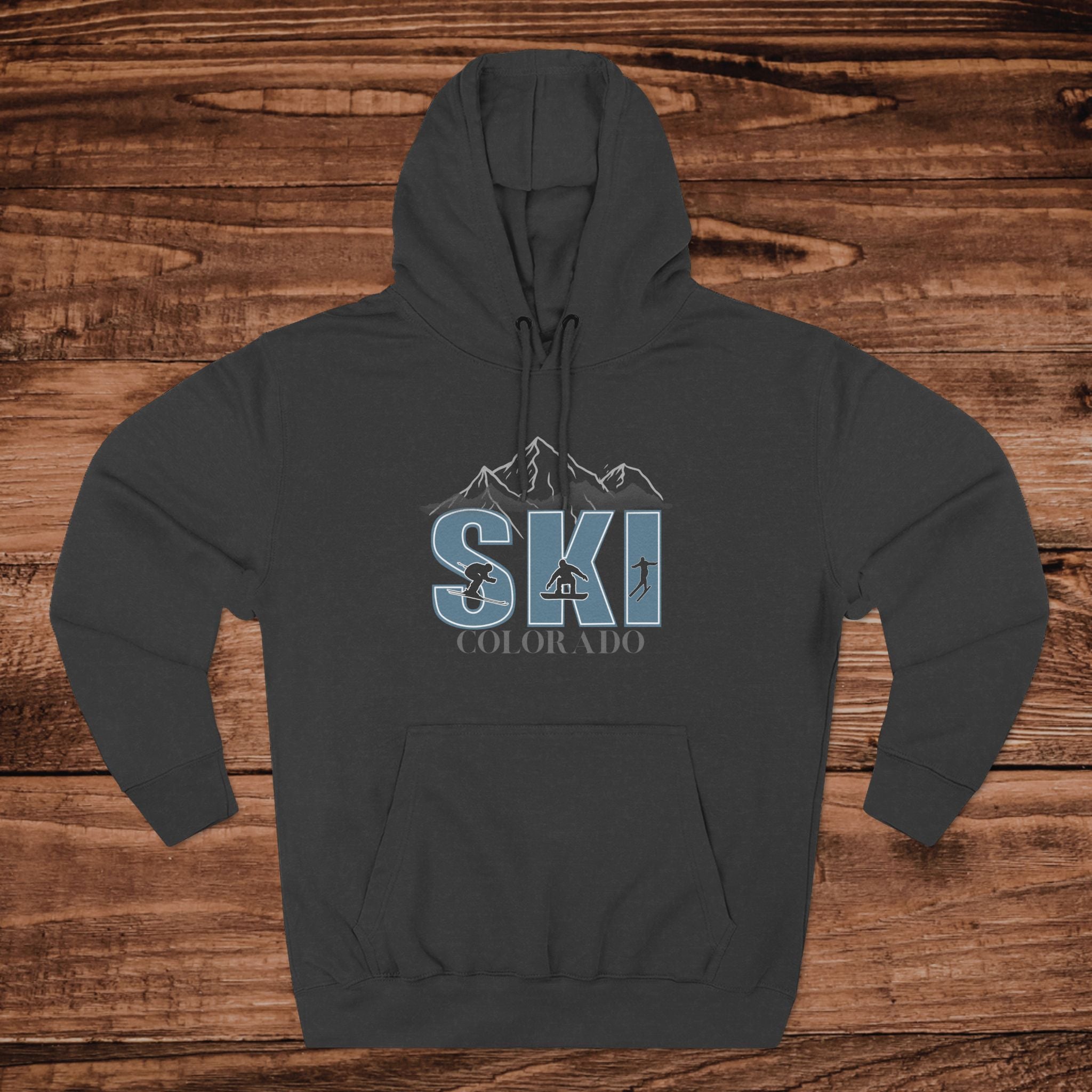 Ski Colorado Hoodie Retro Mountain Graphic Sweatshirt, Apres Ski Wear, Winter Vacation Gift for Skier, Colorado Souvenir Unisex Hoodie