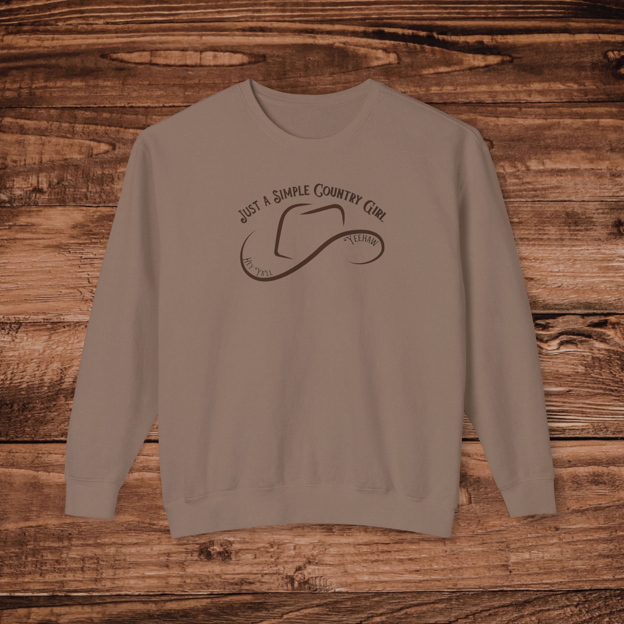 Country Girl Sweatshirt, Western Cowboy  Pullover, Comfort Colors 1566 Sweater, Minimalist Country Aesthetic Gift