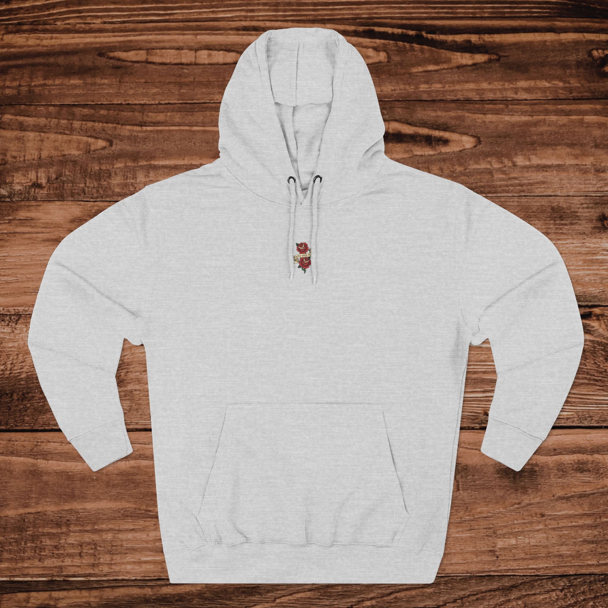 Rose and Cross hoodie | Religious Christian tattoo-style design