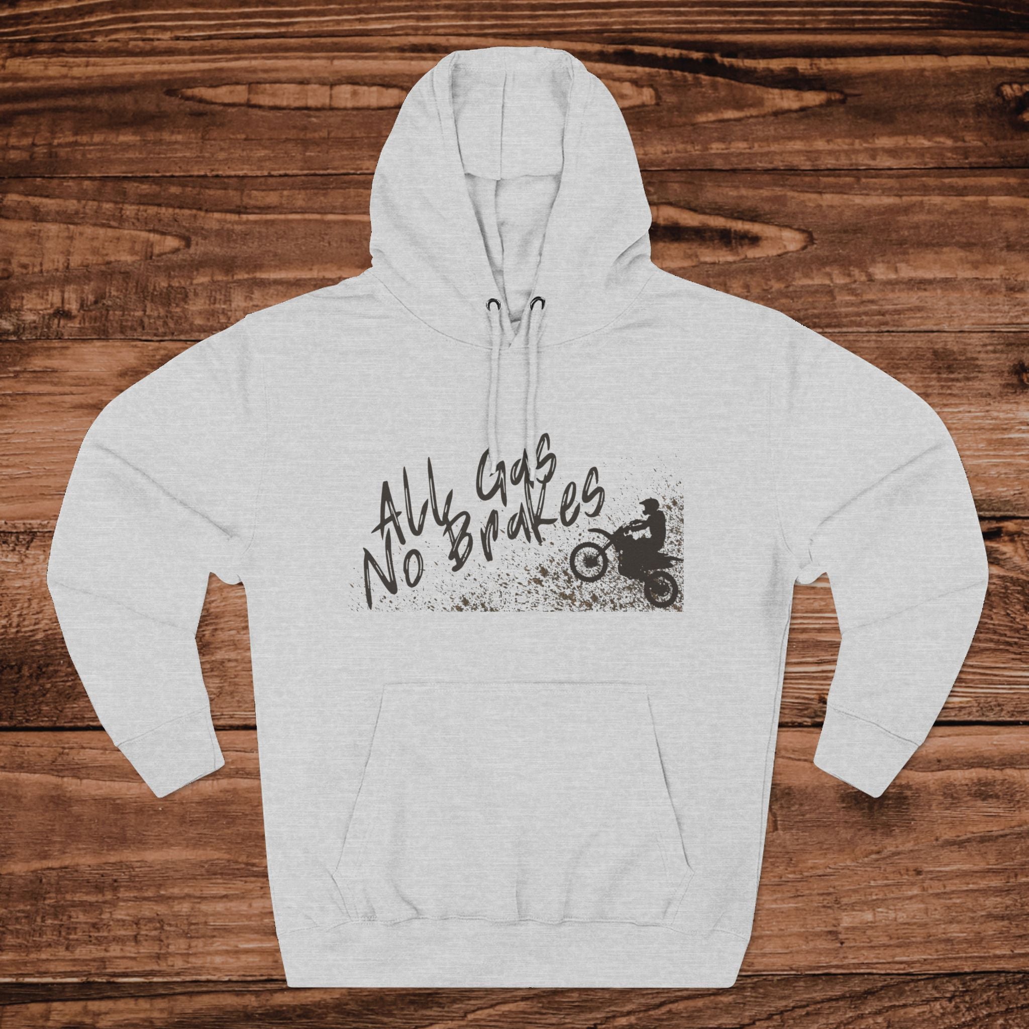 All Gas No Brakes Hoodie, Dirt Bike Motocross Sweatshirt, Retro Racing Graphic Pullover, Gift for Dirt Biker, Enduro Racing Apparel
