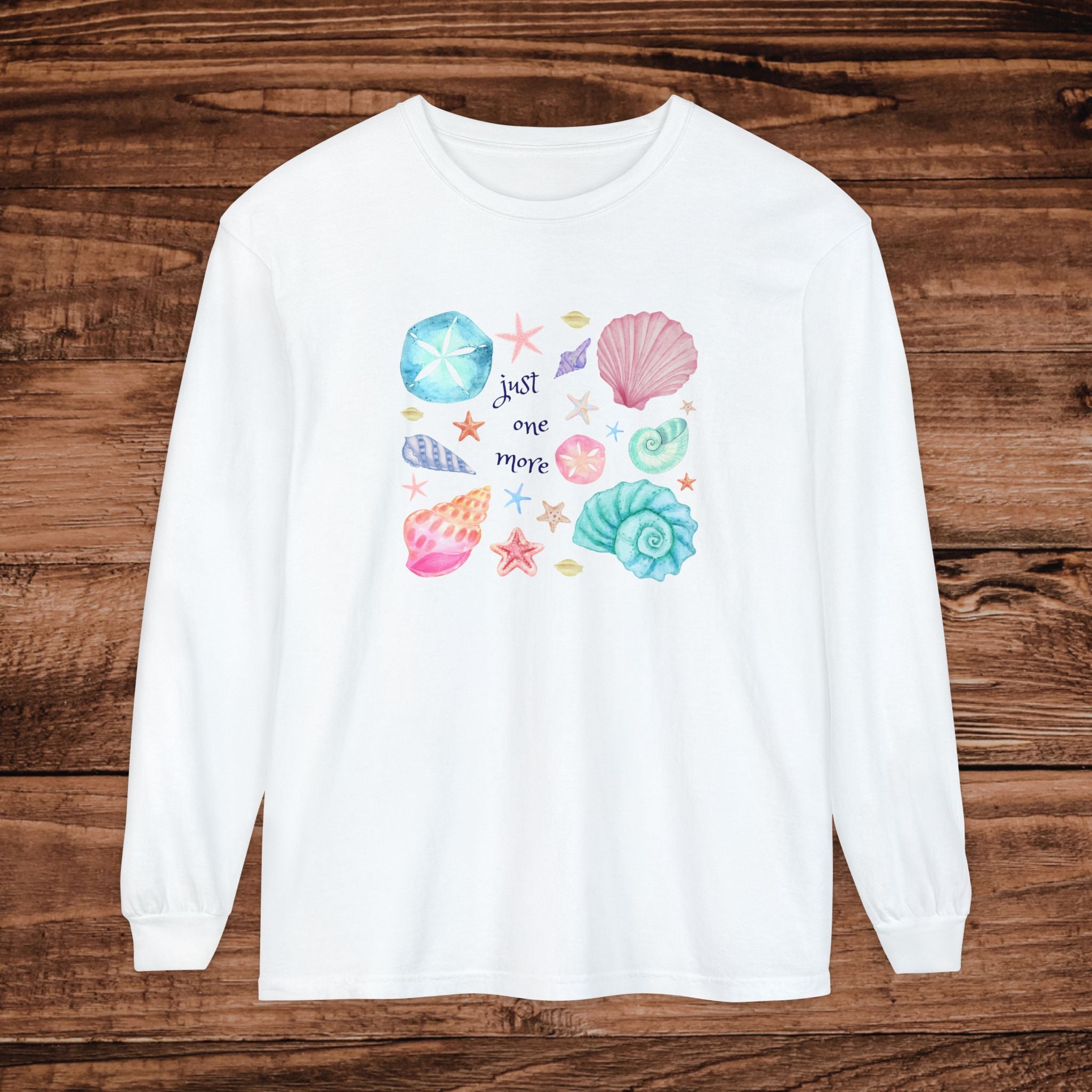 Seashell Lover Long Sleeve T-Shirt Pastel Shell motif
