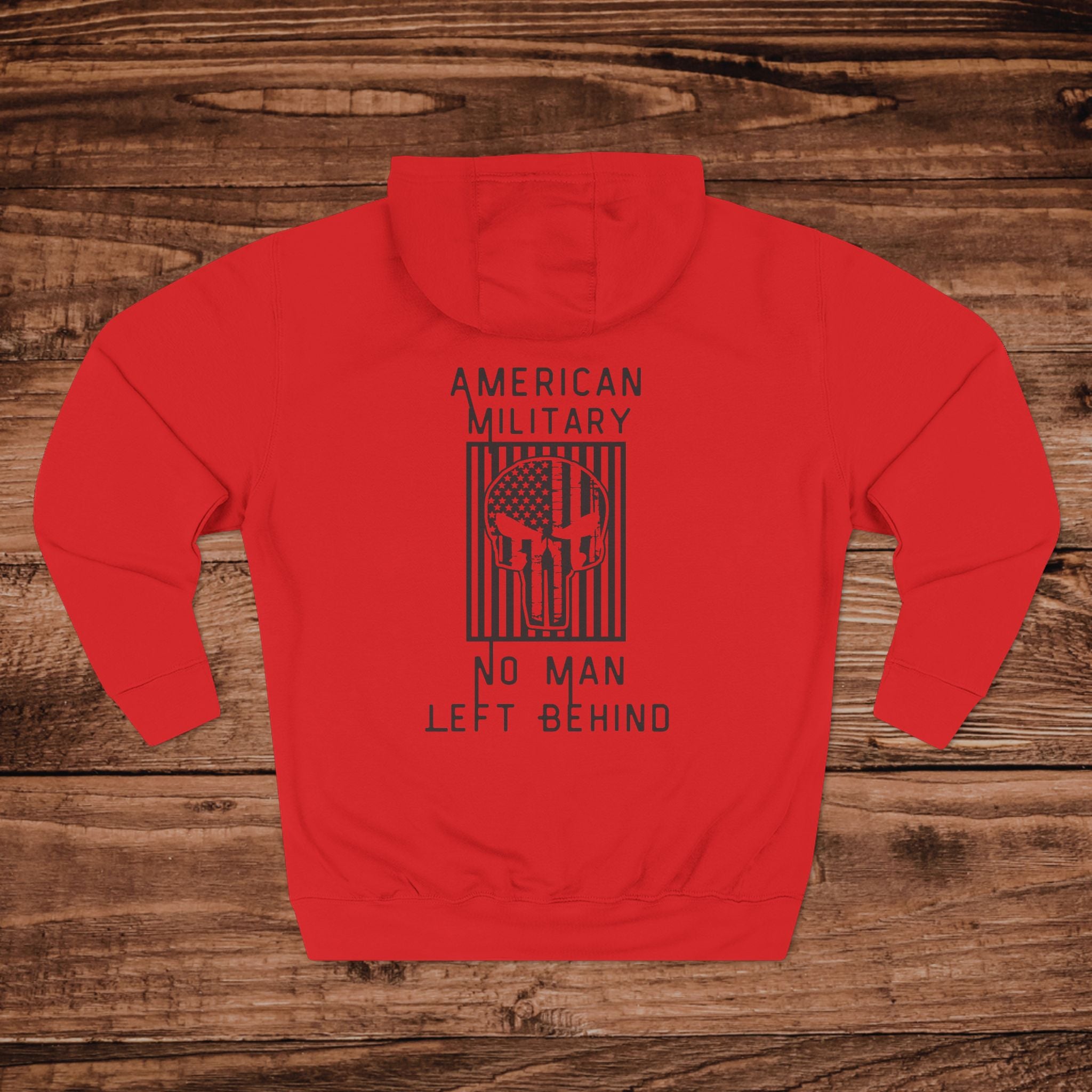 No Man Left Behind Hoodie, American Military Graphic Sweatshirt, Patriotic Veteran, Tactical Style USA Pullover, Aesthetic Military Apparel