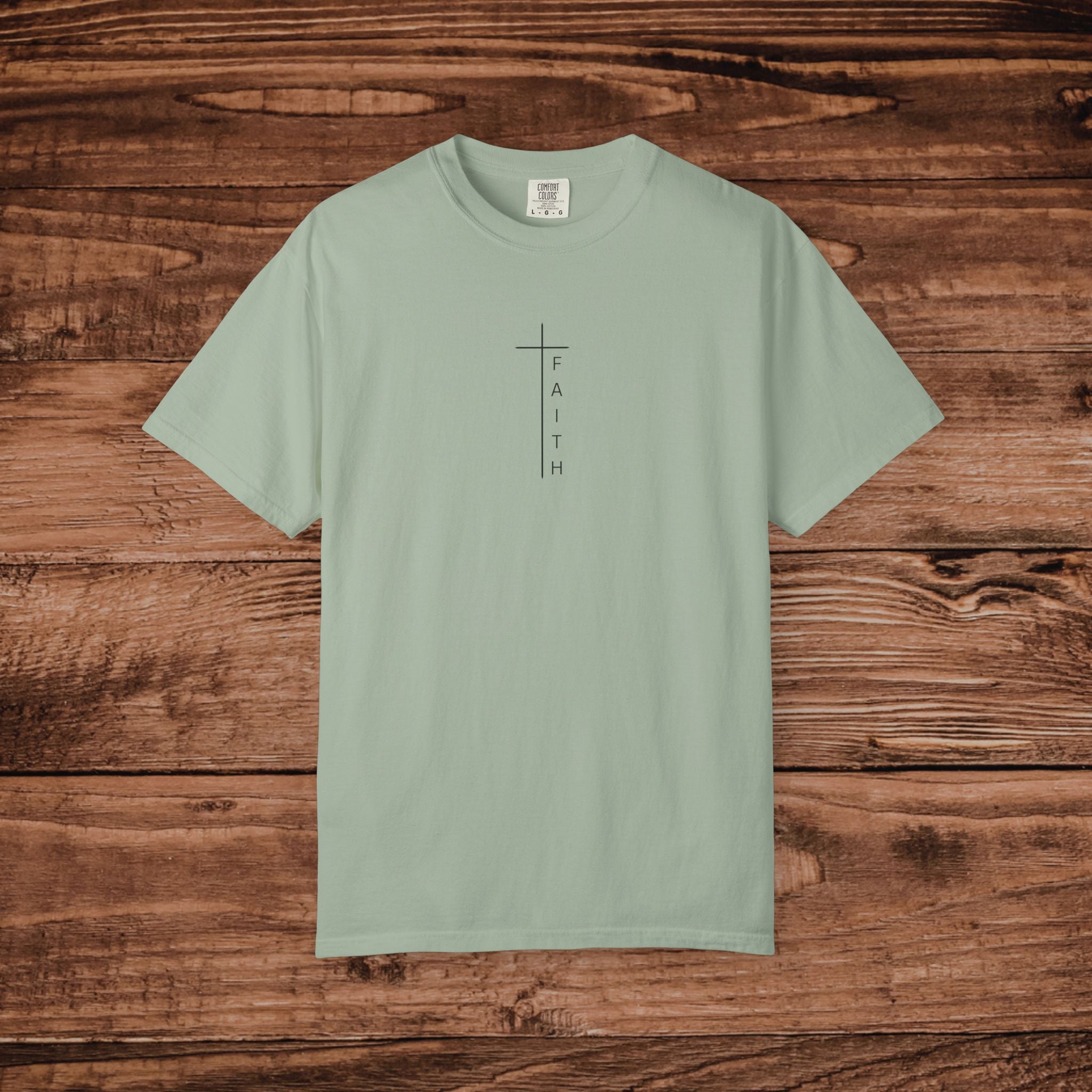 Minimal Cross Faith Design T-Shirt | Christian Scripture Tee