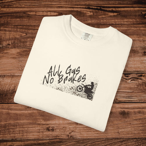 All Gas No Brakes T-Shirt, Dirt Bike Graphic Tee, Motocross Racing Shirt, Gift for Dirt Biker, Retro MX Racing Graphic Shirt