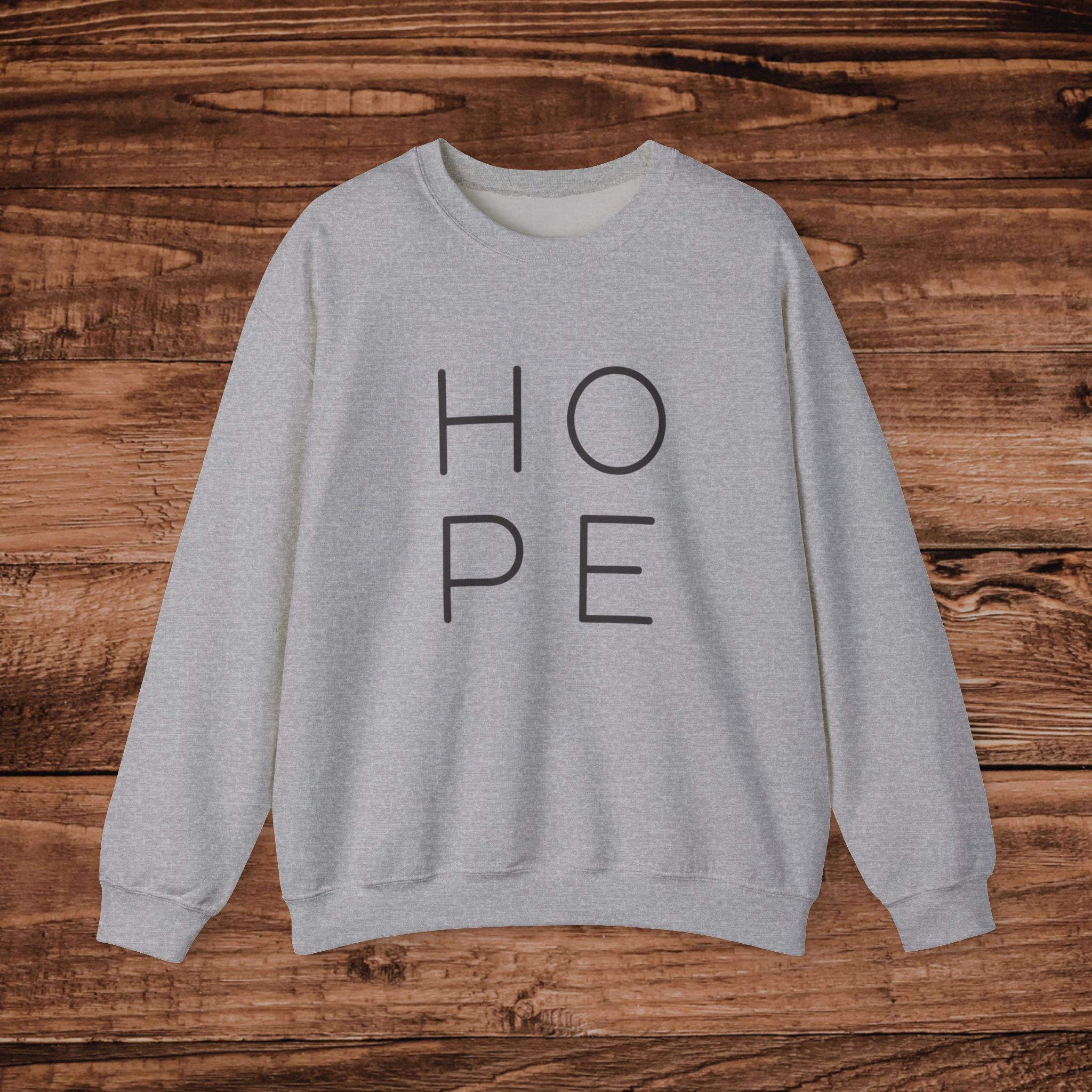 HOPE minimalist typography Sweatshirt | Inspirational text crewneck