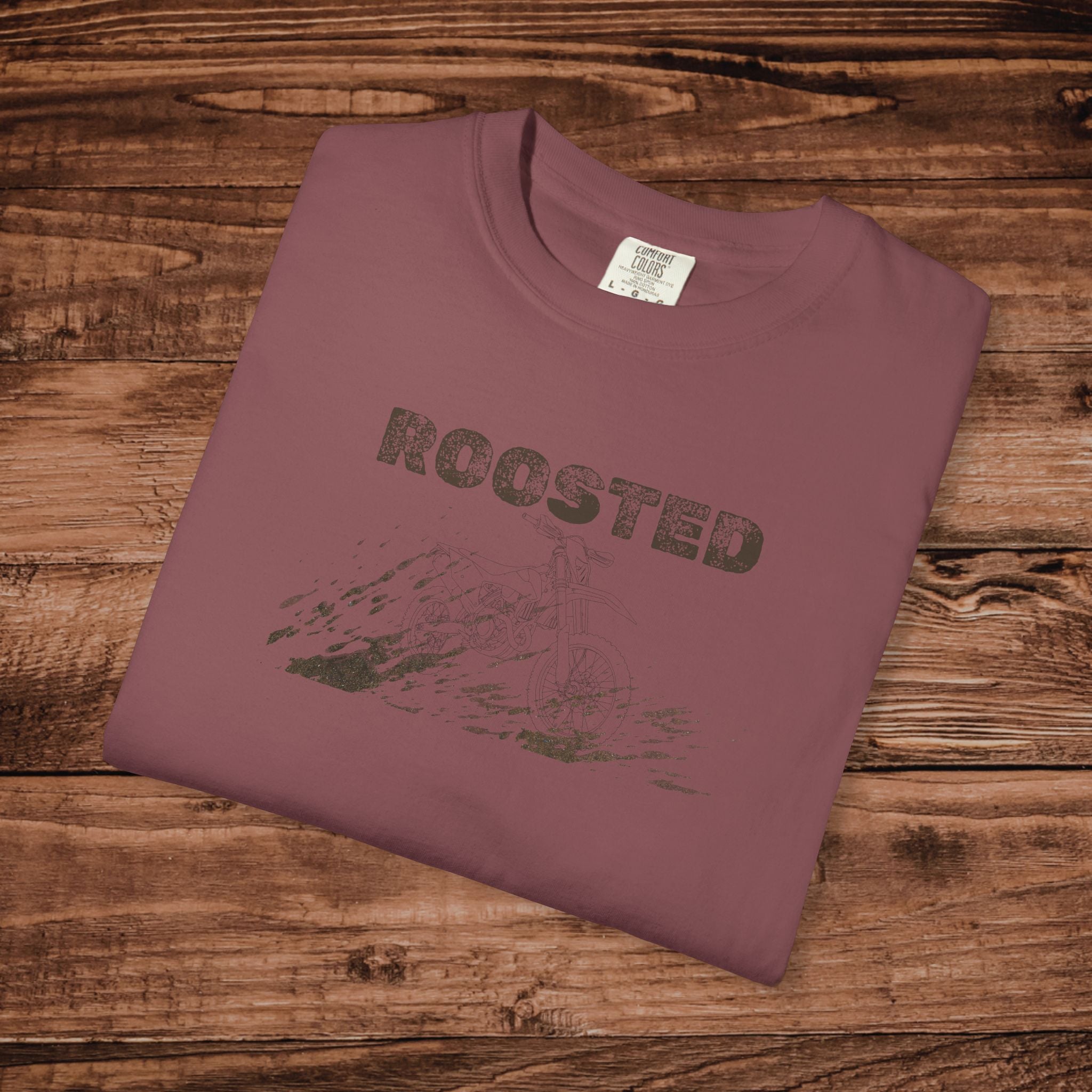 Dirt Bike T-Shirt Comfort Colors 1717, Vintage Motocross Graphic Tee, Retro Enduro Racing Shirt, Moto Life Gift, Roosted Off Road Apparel