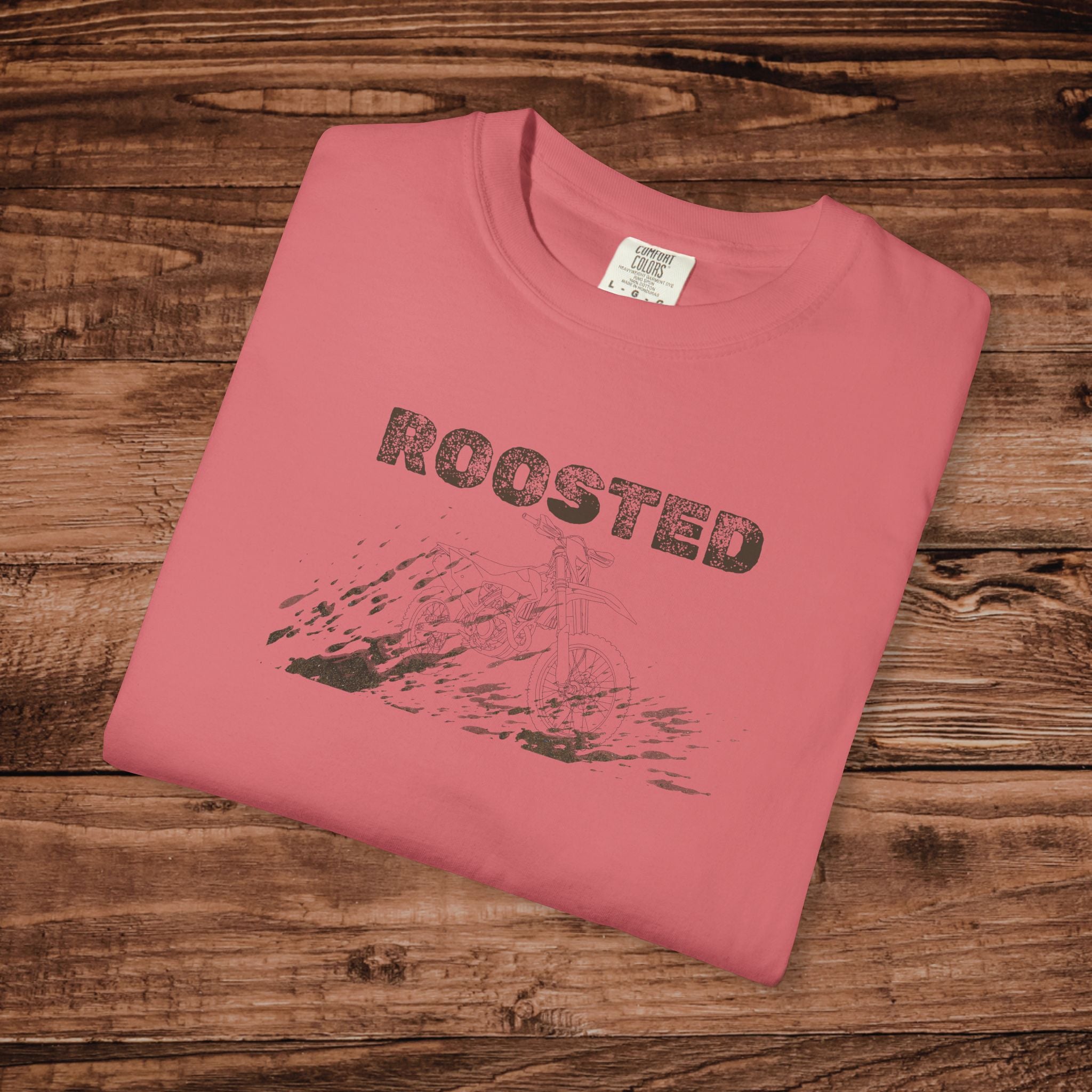 Dirt Bike T-Shirt Comfort Colors 1717, Vintage Motocross Graphic Tee, Retro Enduro Racing Shirt, Moto Life Gift, Roosted Off Road Apparel