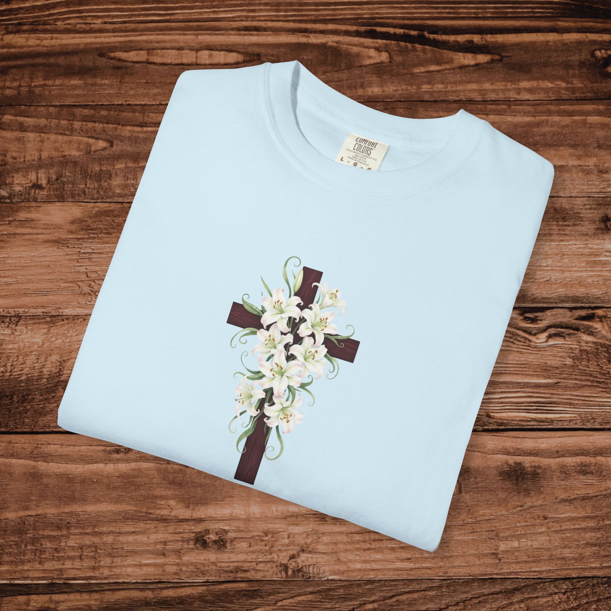 Floral Cross 'Blessed' T-shirt | Religious Christian Tee