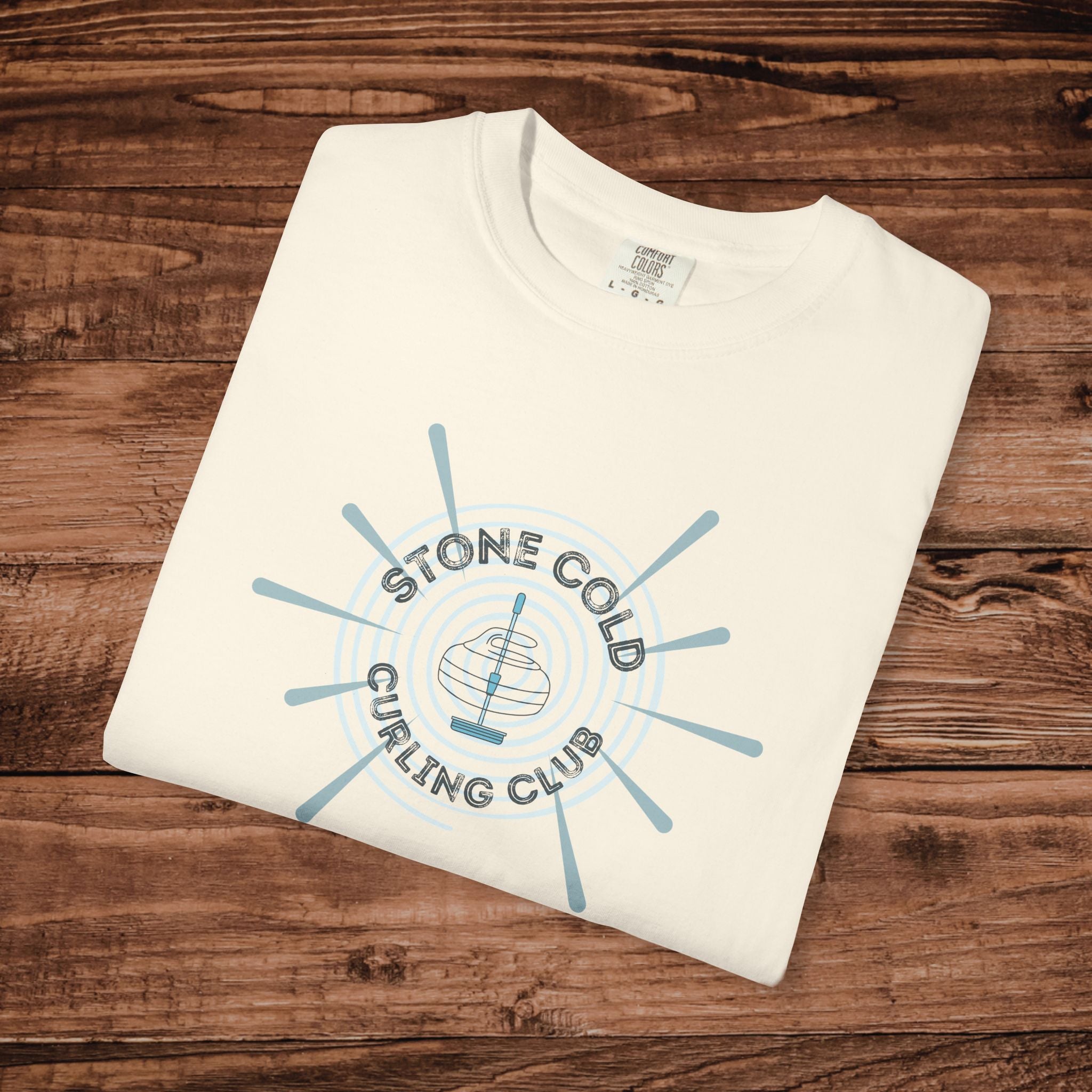Stone Cold Curling Club Tshirt, Curling Stone Tee, Gift for Curlers, Aesthetic Curling Tshirt, Retro Rink Tee, Minimalist Curling Stone Logo