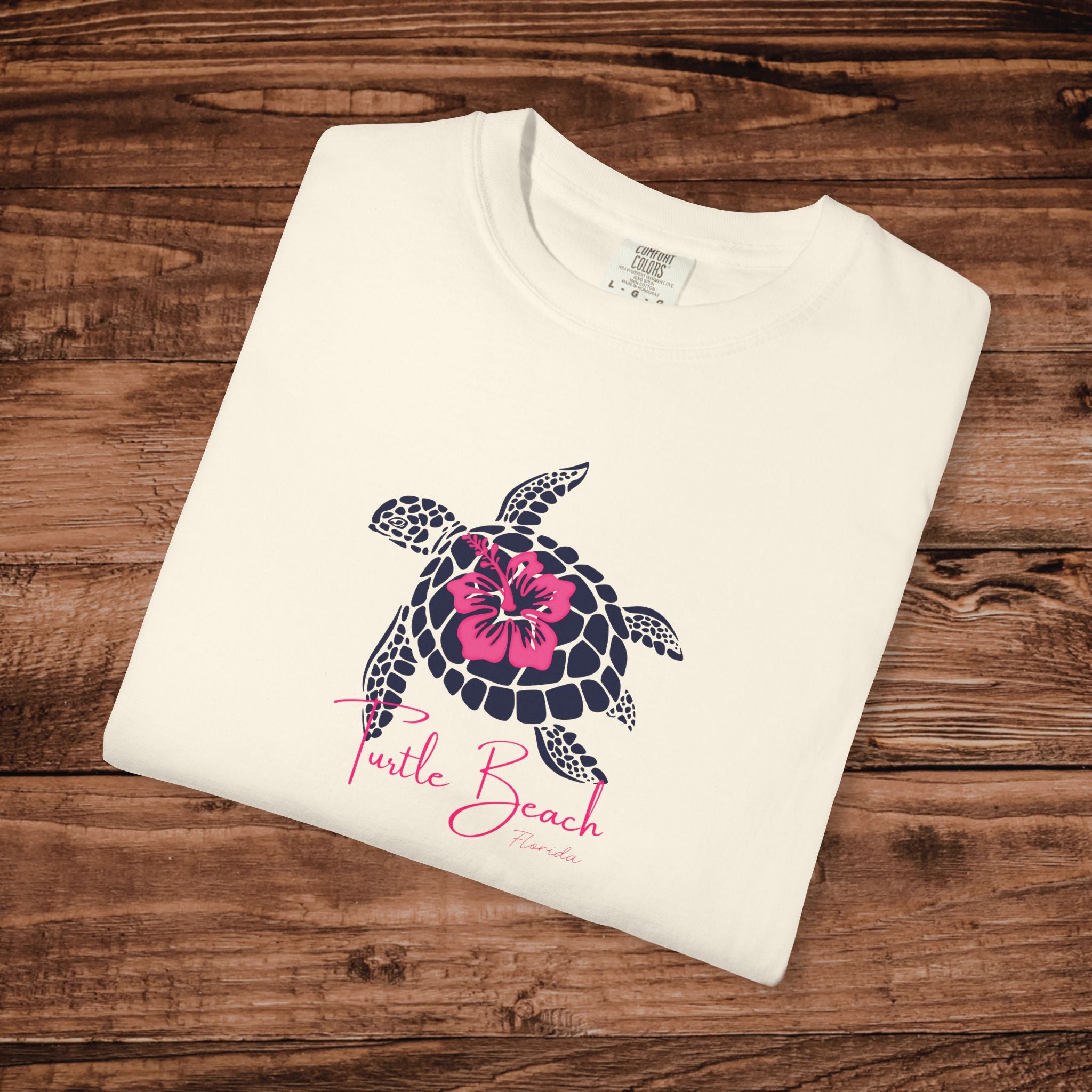 Turtle Beach Florida Shirt, Vintage Sea Turtle Tee, Coastal Aesthetic Beach Top, Florida Vacation Souvenir, Comfort Colors Unisex T-shirt