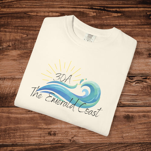 30A Emerald Coast T-shirt, Florida Beach Graphic Tee, Coastal Aesthetic Shirt, Seaside Florida Souvenir, Comfort Colors Summer Vacation Top