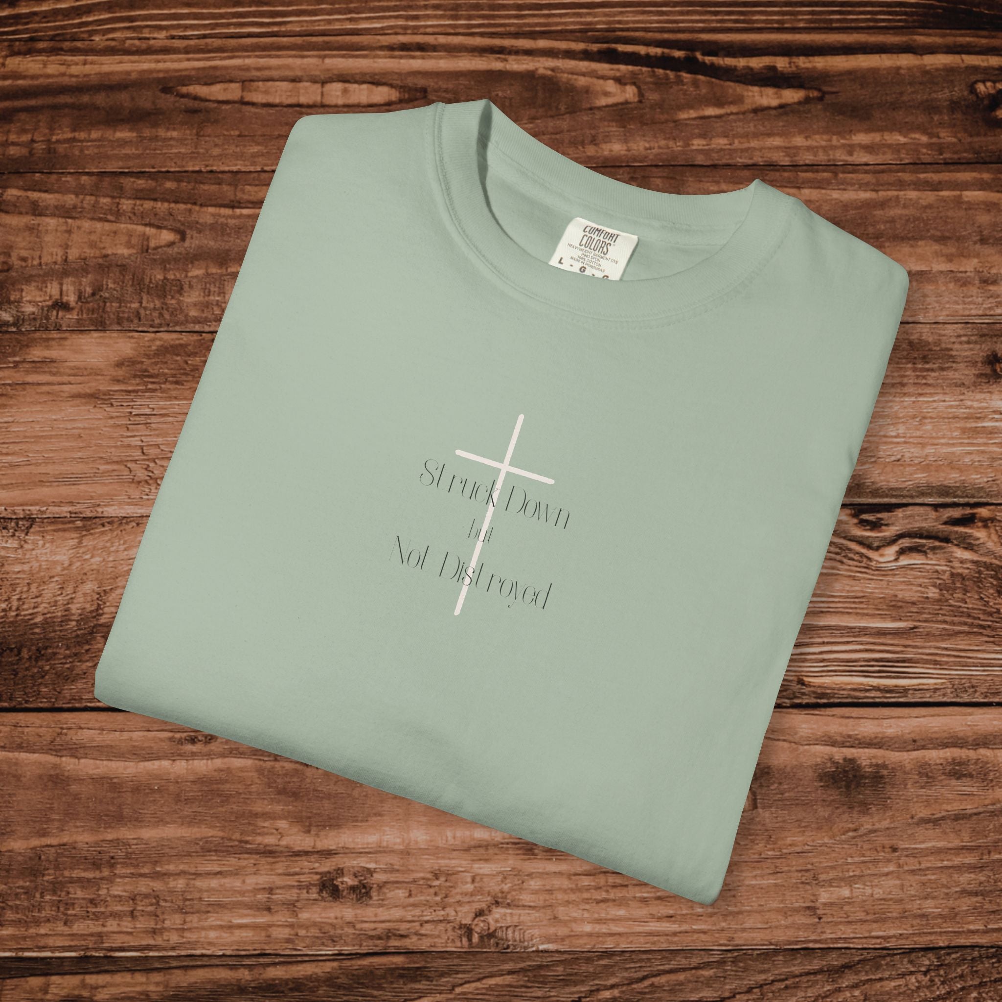 Adult T-shirt | Struck down but not destroyed Cross