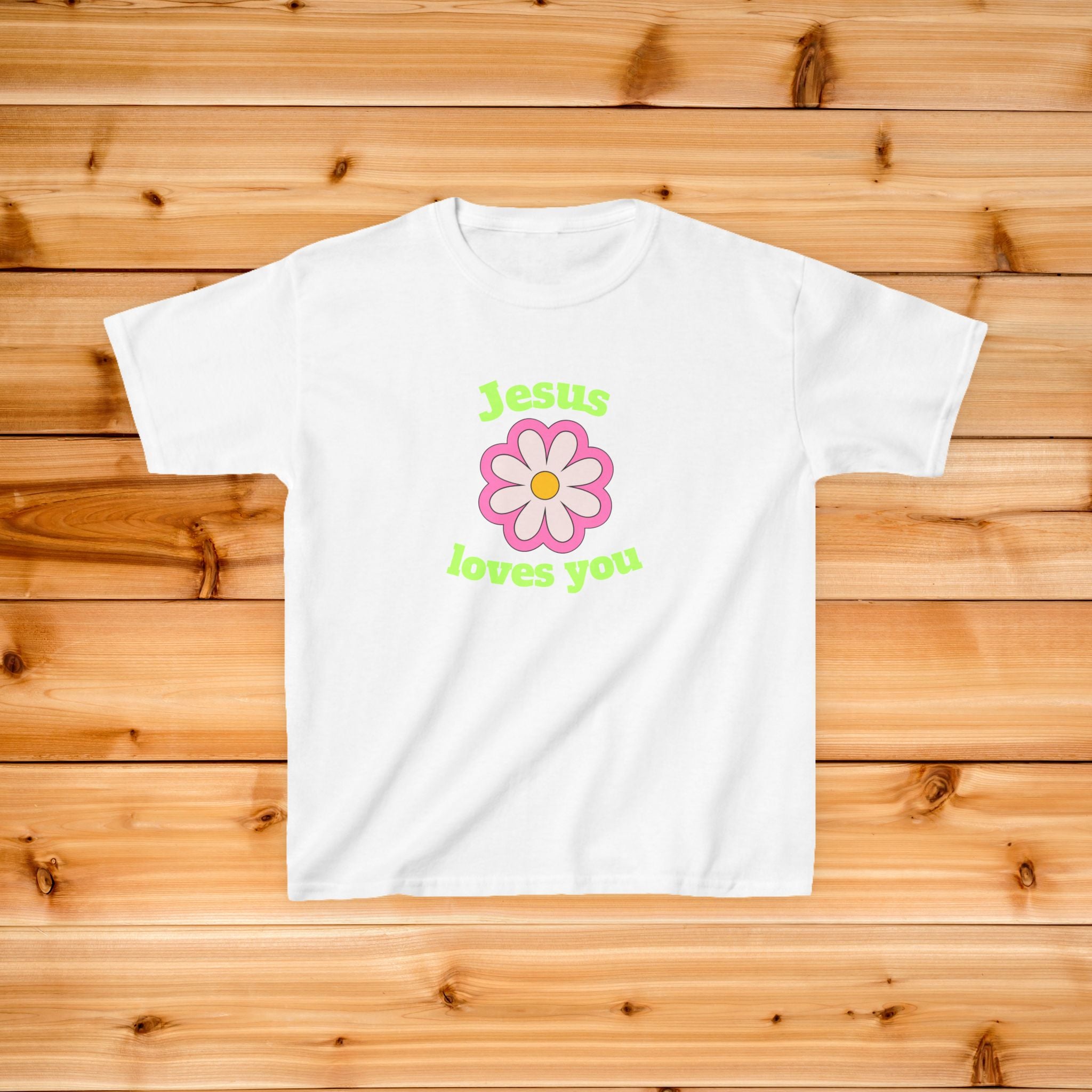 Jesus Loves You flower kids t-shirt | Christian children tee, pastel floral