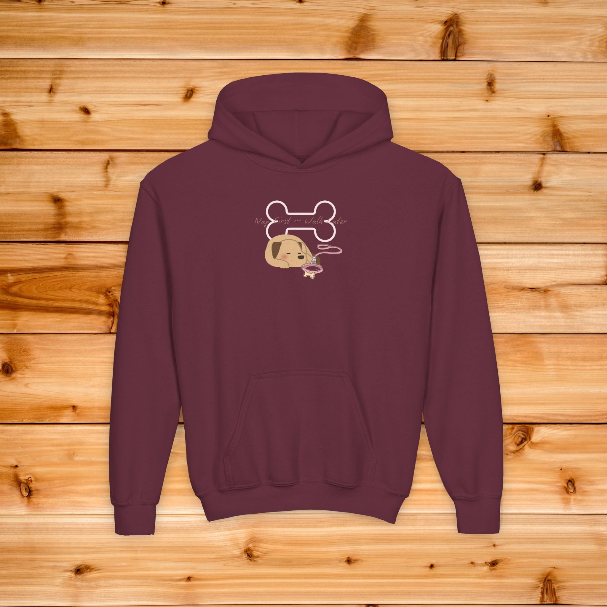 Girls Dog Nap Time Hoodie | Cute Dog, Pastel Kids Sweatshirt