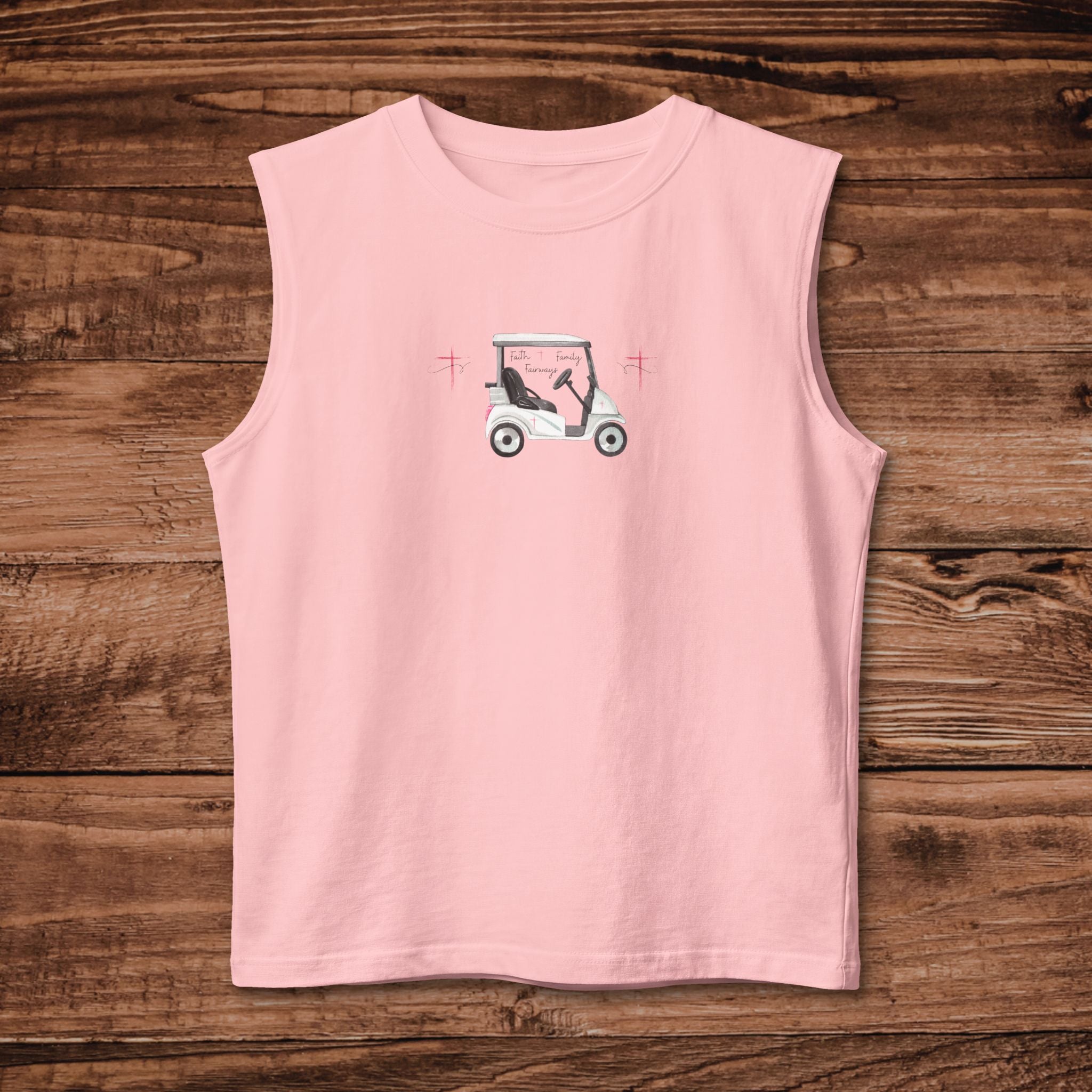 Christian Women's Golf Tank Top, Minimalist Golf Cart Tee, Aesthetic Faith Based Golfer Gift, Preppy Sunday Golfing Top