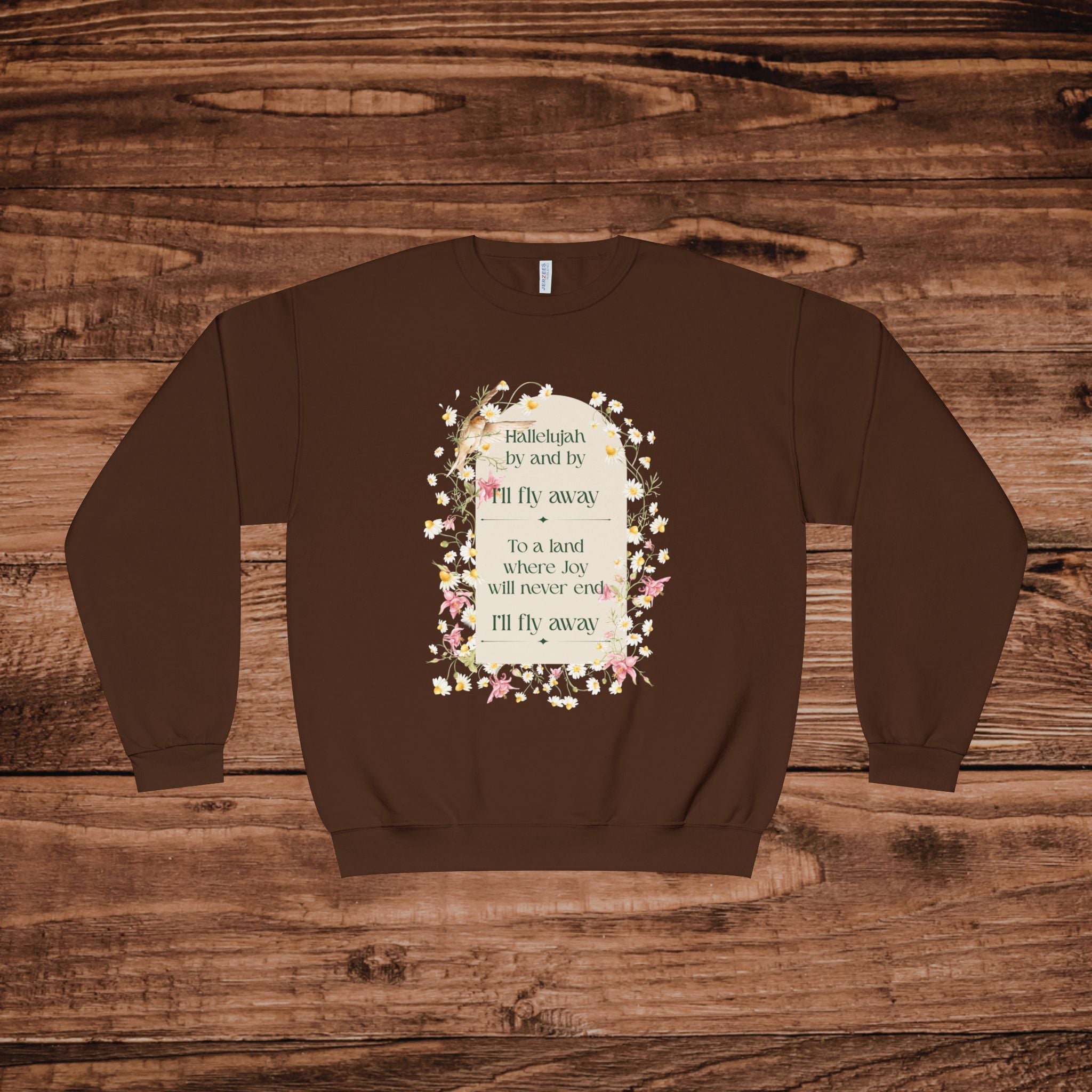 I'll fly away Christian crewneck sweatshirt | floral