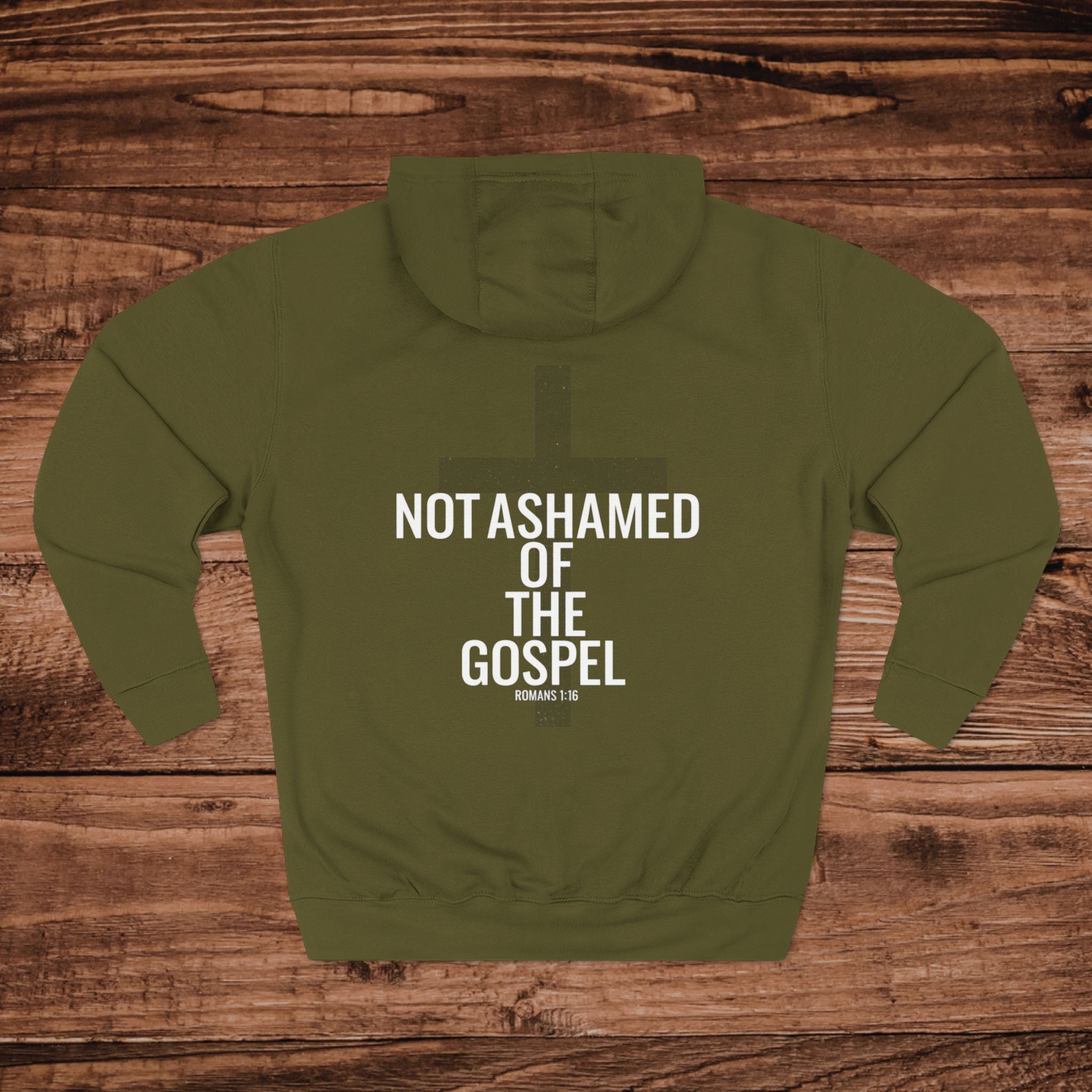 Not Ashamed of the Gospel Hoodie | Christian Cross Faith Pullover