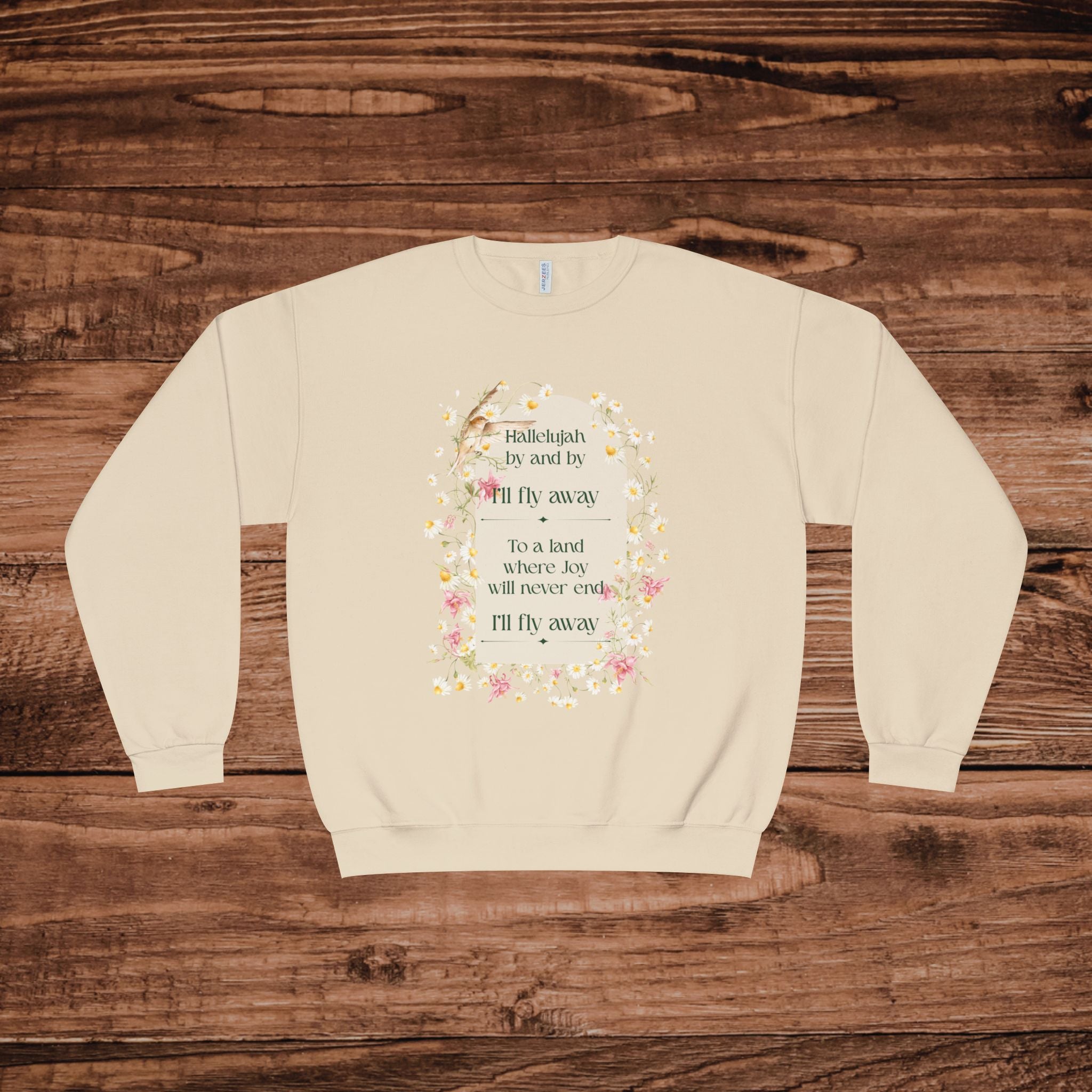I'll fly away Christian crewneck sweatshirt | floral