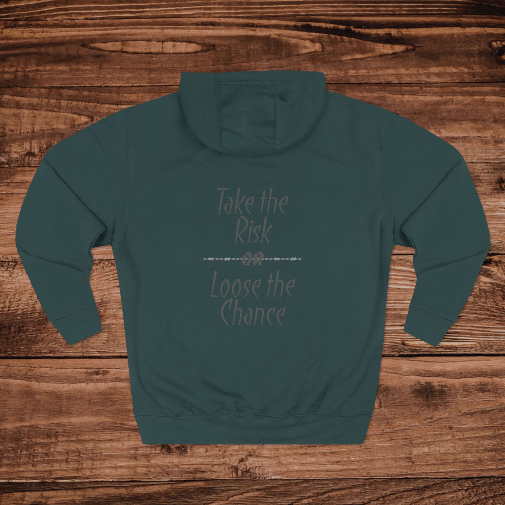 Take The Risk Or Lose The Chance Hoodie, Motivational Sweatshirt, Minimalist Hoodie, Premium Streetwear Pullover