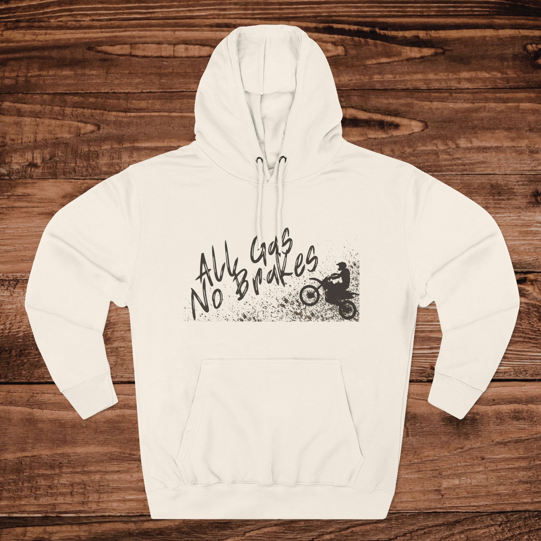 All Gas No Brakes Hoodie, Dirt Bike Motocross Sweatshirt, Retro Racing Graphic Pullover, Gift for Dirt Biker, Enduro Racing Apparel