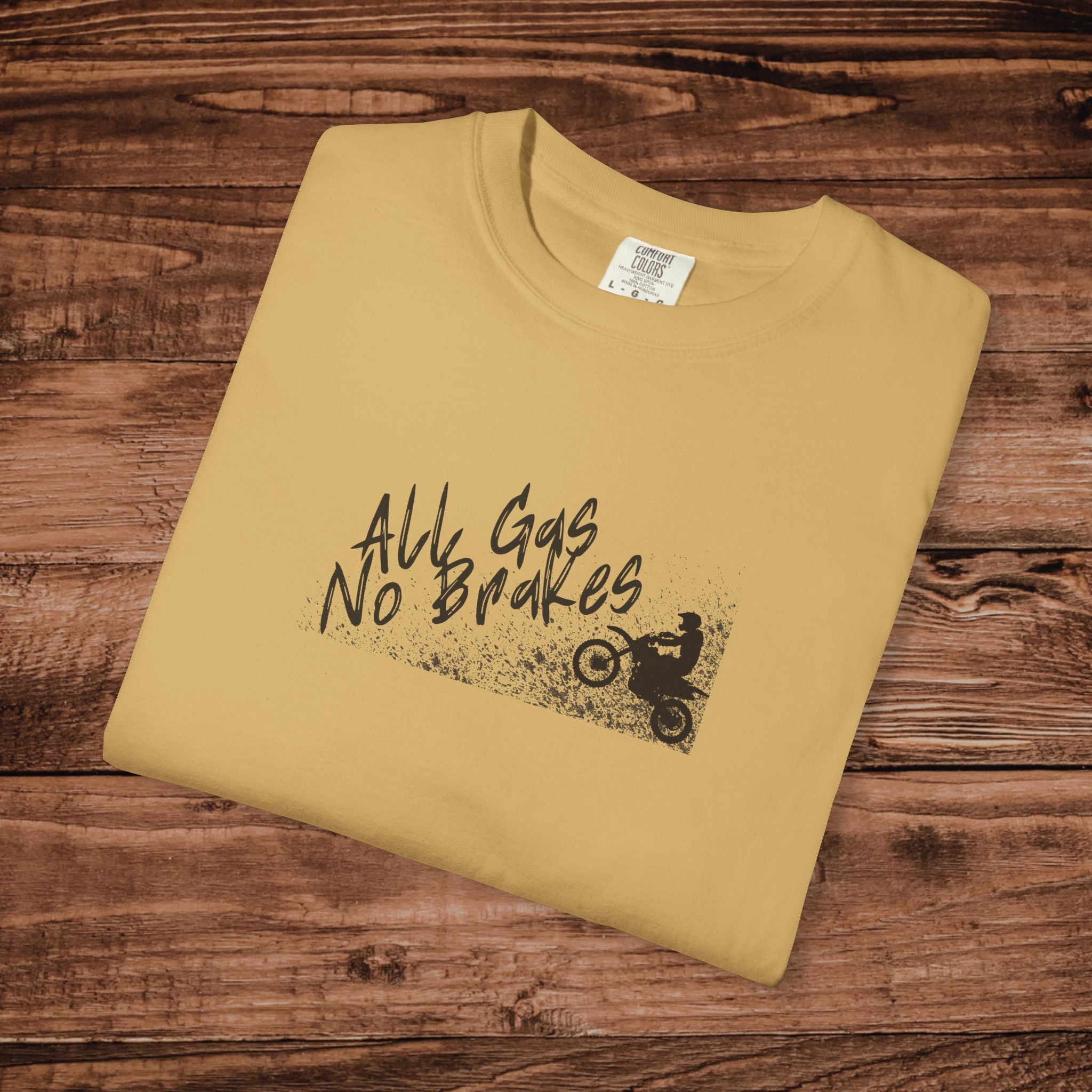 All Gas No Brakes T-Shirt, Dirt Bike Graphic Tee, Motocross Racing Shirt, Gift for Dirt Biker, Retro MX Racing Graphic Shirt