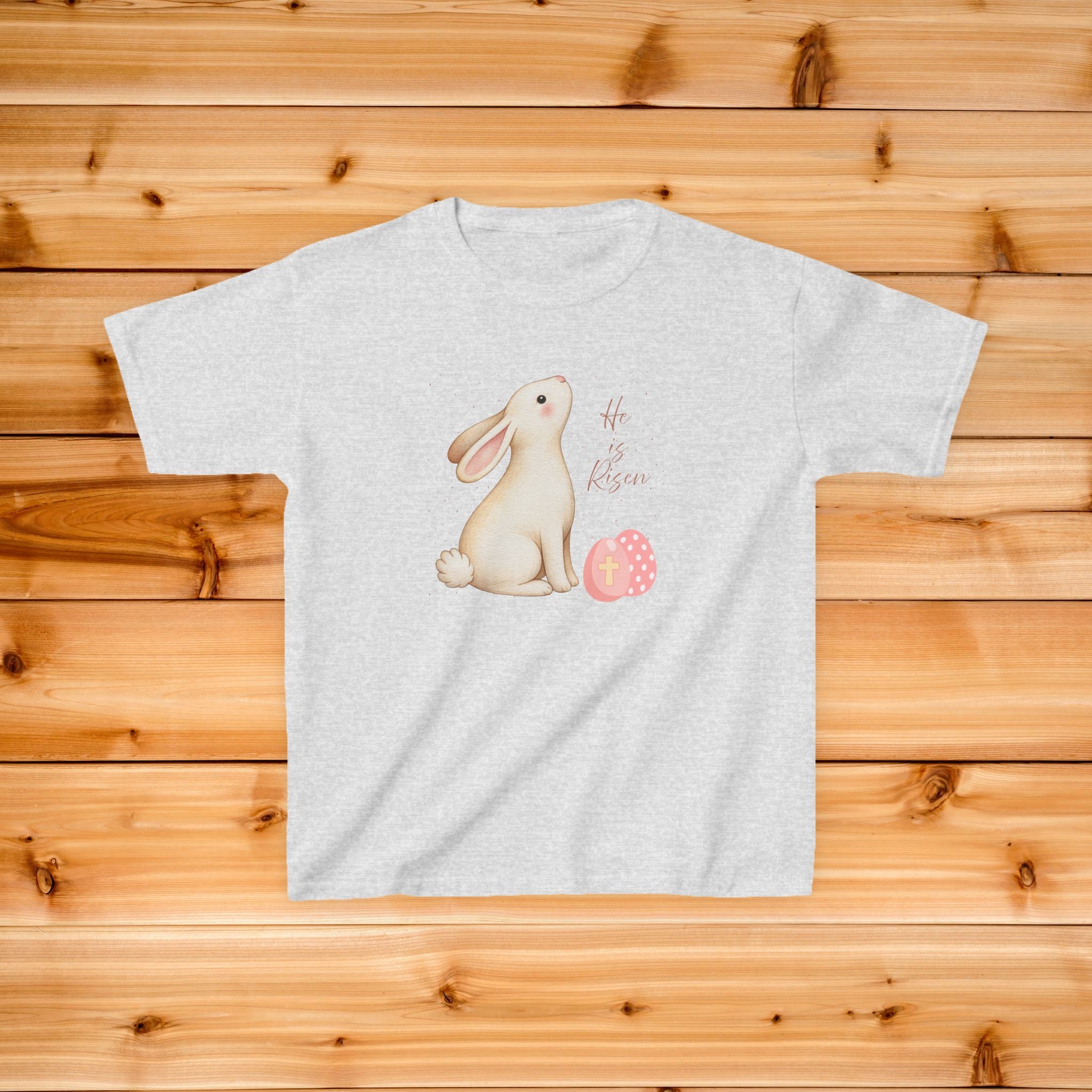 Easter Bunny with Polka Dot Egg Kids Tee