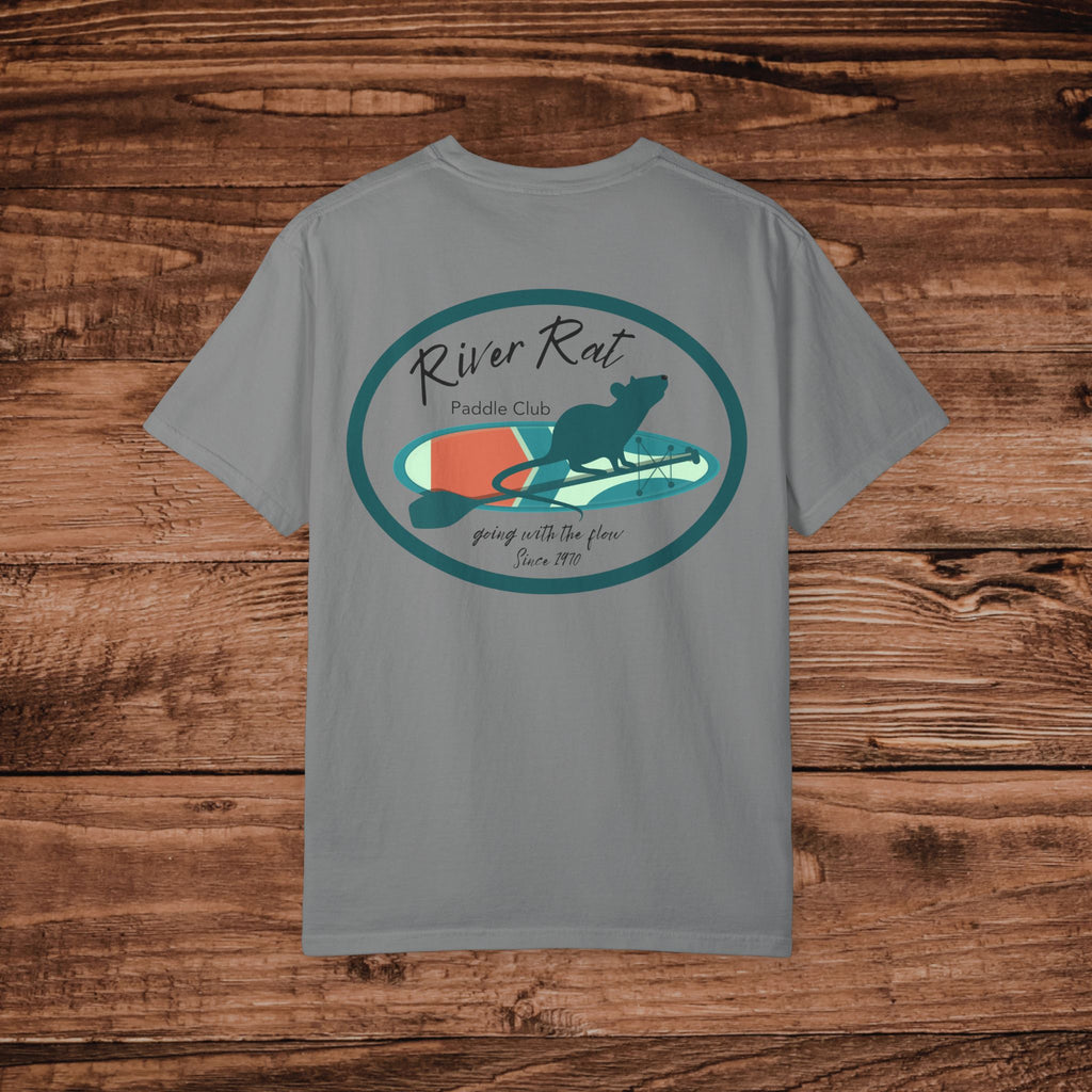 River Rat Paddle Club T-Shirt | Dual Graphics, Outdoor Kayak Paddle Board Apparel