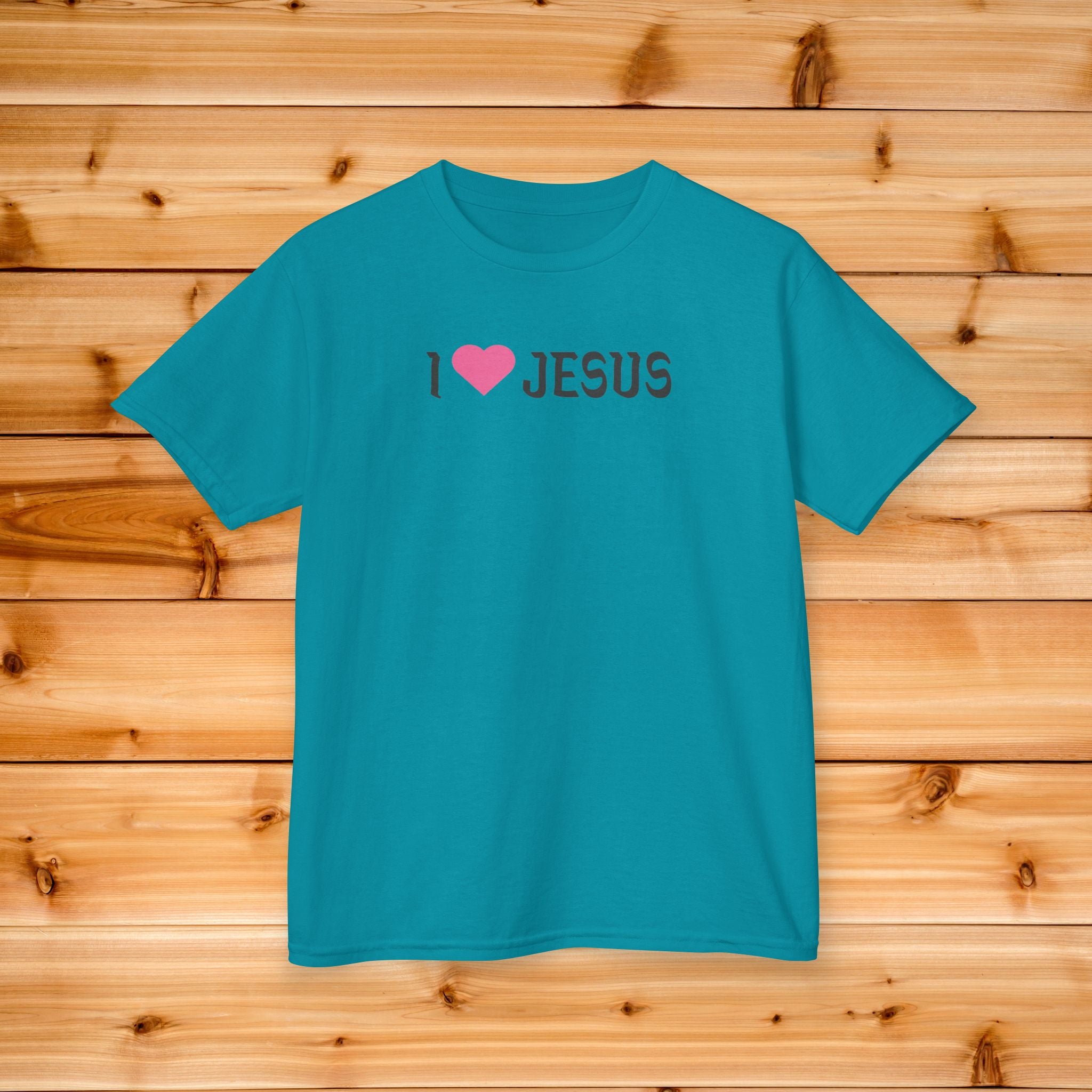 Kids I Love Jesus Kids Tee, Youth Christian Jesus Shirt, Kids summer graphic Tshirt, Faithful Kids tee, minimal graphic youth tee