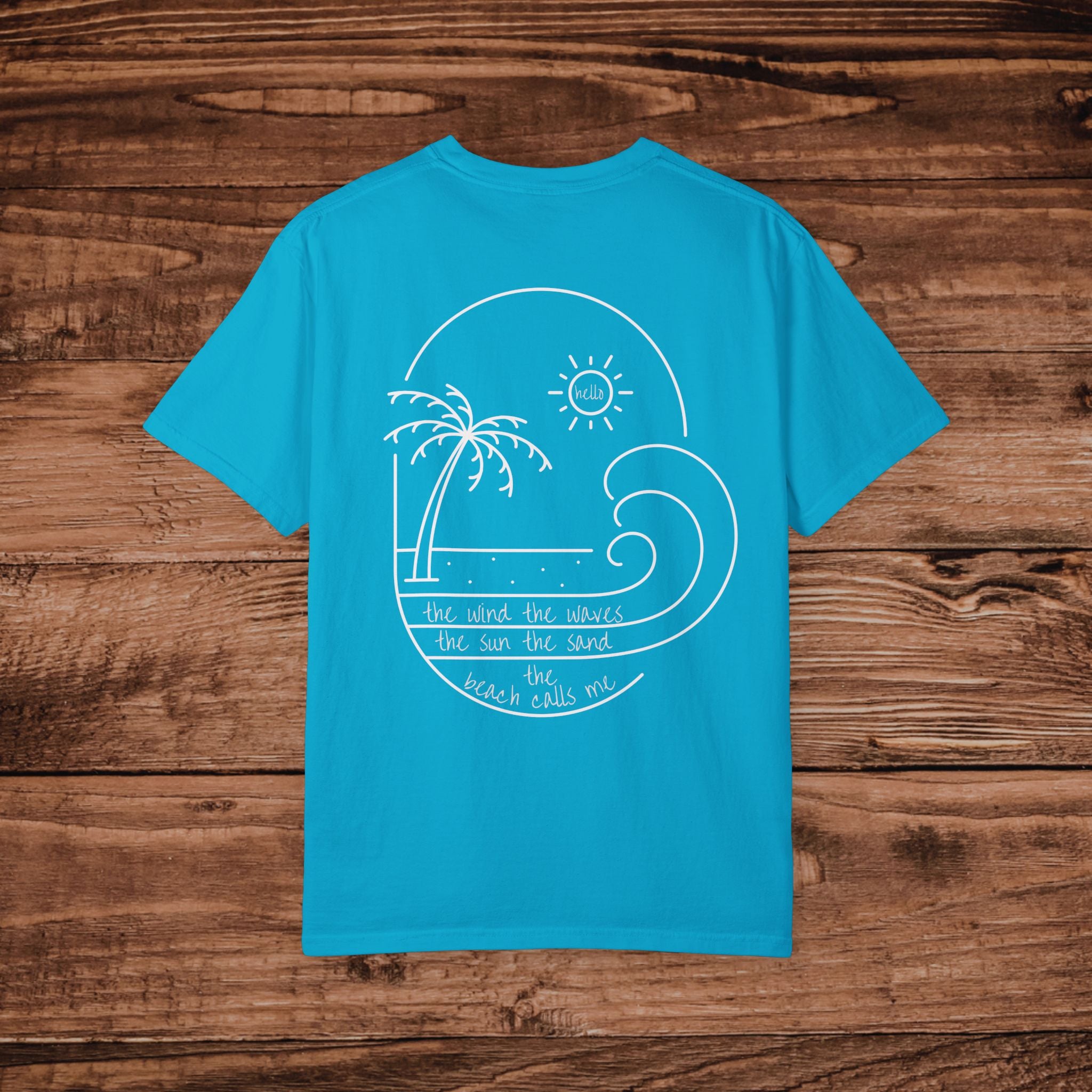Summer Graphic Tee, The Wind The Waves The Sun The Sand T-Shirt, Minimal Aesthetic line art Beach Shirt, Oversized Coastal Beachwear