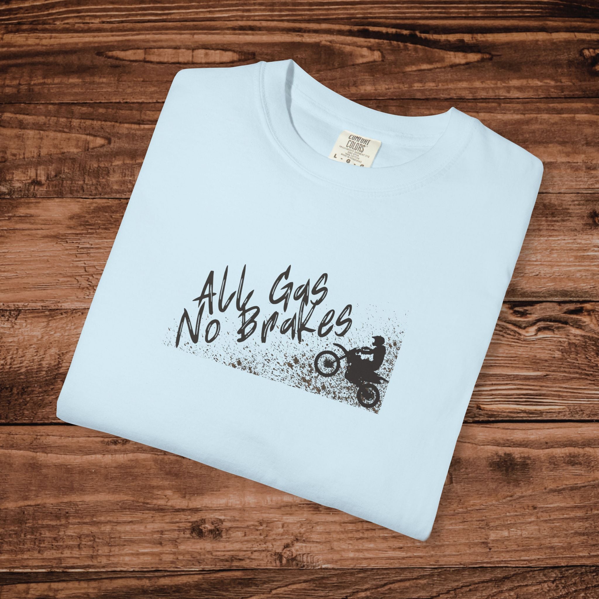 All Gas No Brakes T-Shirt, Dirt Bike Graphic Tee, Motocross Racing Shirt, Gift for Dirt Biker, Retro MX Racing Graphic Shirt