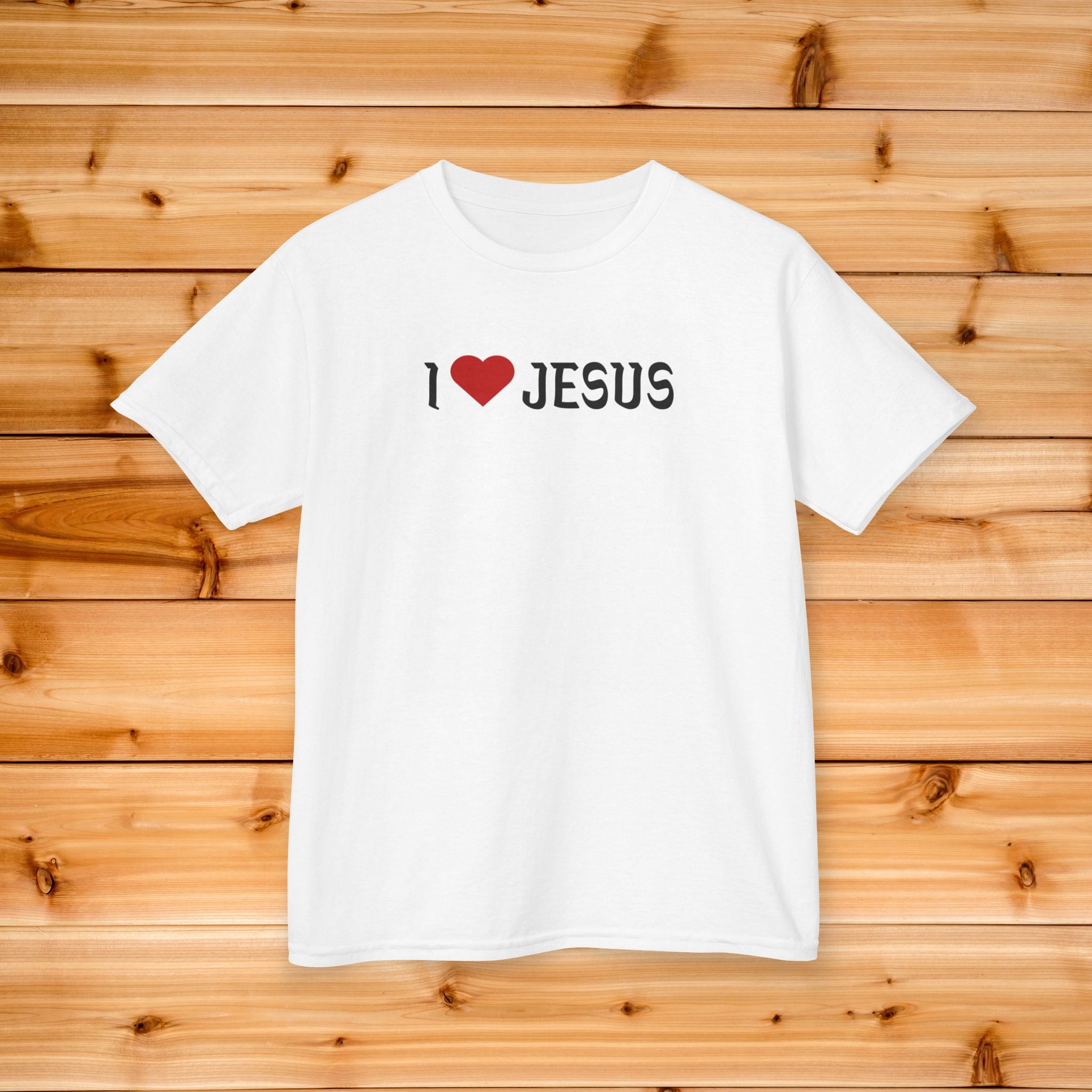Kids I Love Jesus Kids Tee, Youth Christian Jesus Shirt, Kids summer graphic Tshirt, Faithful Kids tee, minimal graphic youth tee
