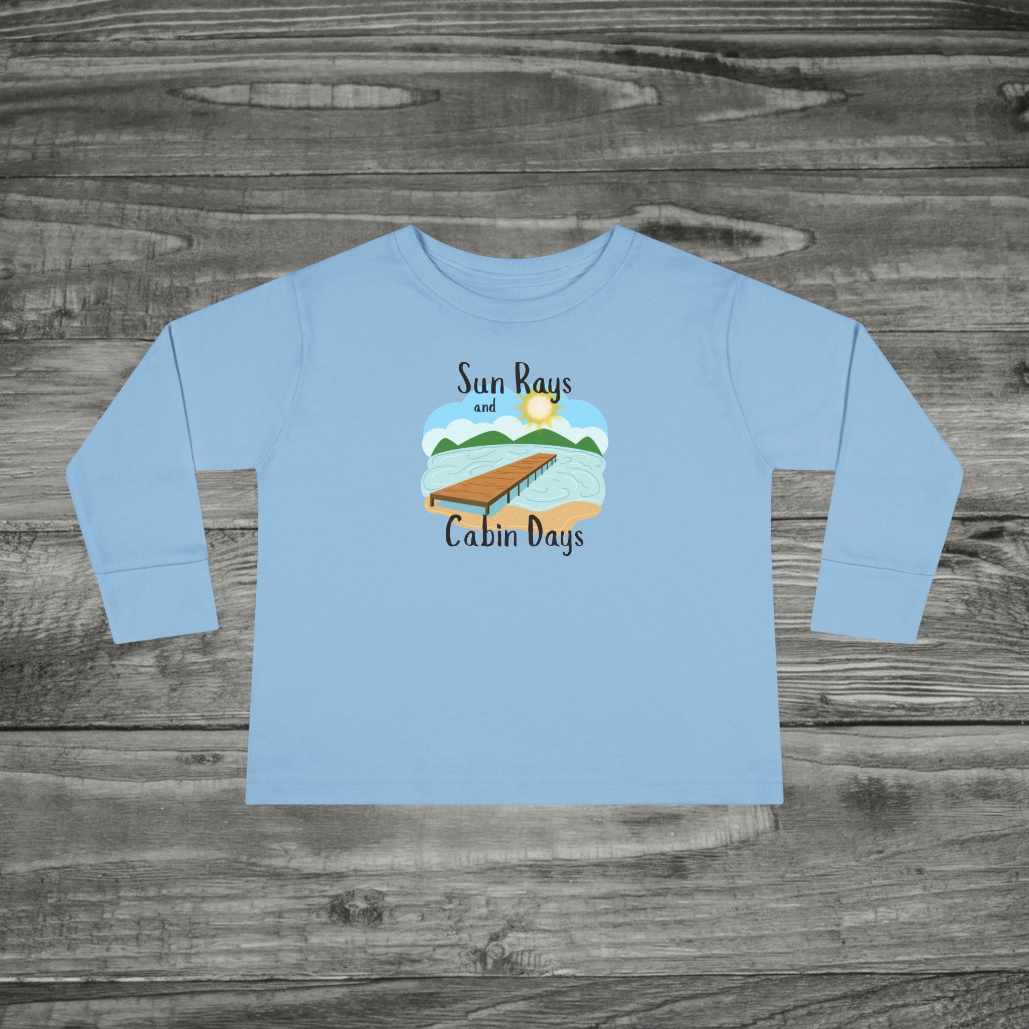 Suns Rays Cabin Days Toddler Long Sleeve Tee