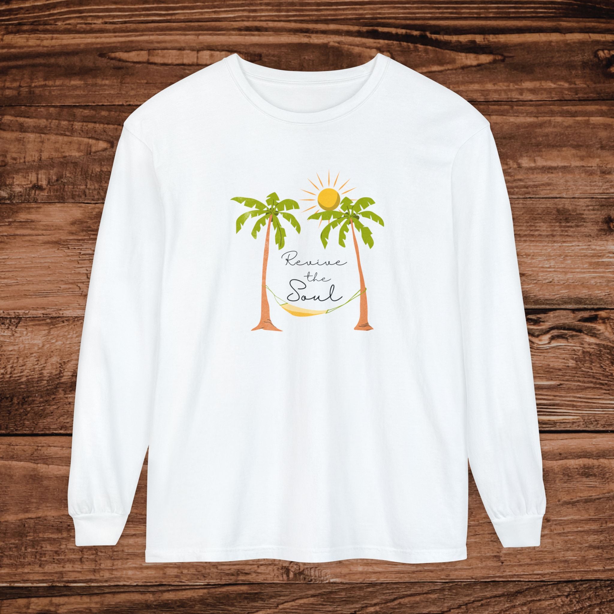 Revive the Soul Beach Hammock Long Sleeve T-Shirt