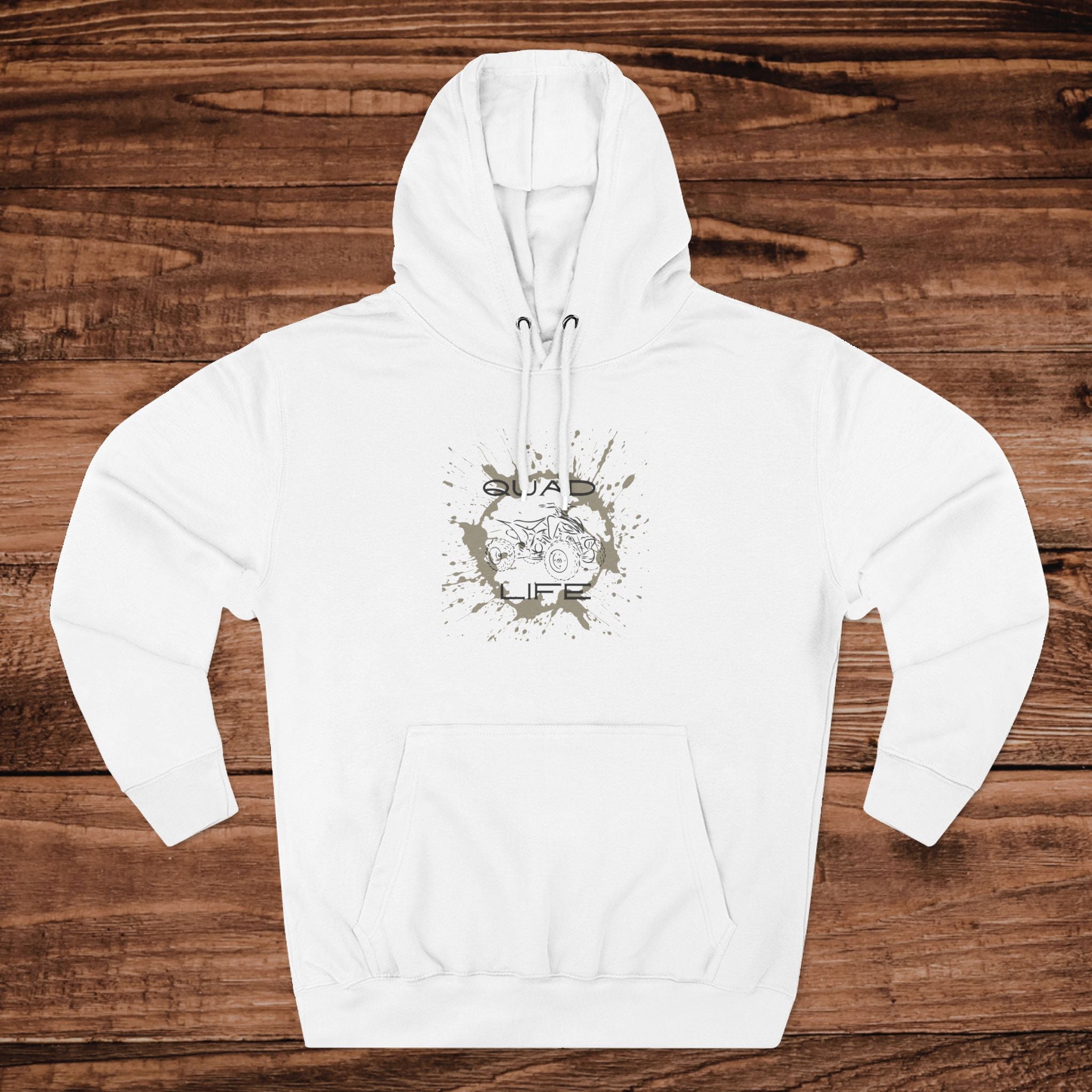Quad Life Hoodie, ATV Off-Roading Sweatshirt, Four Wheeler Graphic Pullover, Mud Riding Enthusiast, Aesthetic Outdoor Adventure Apparel