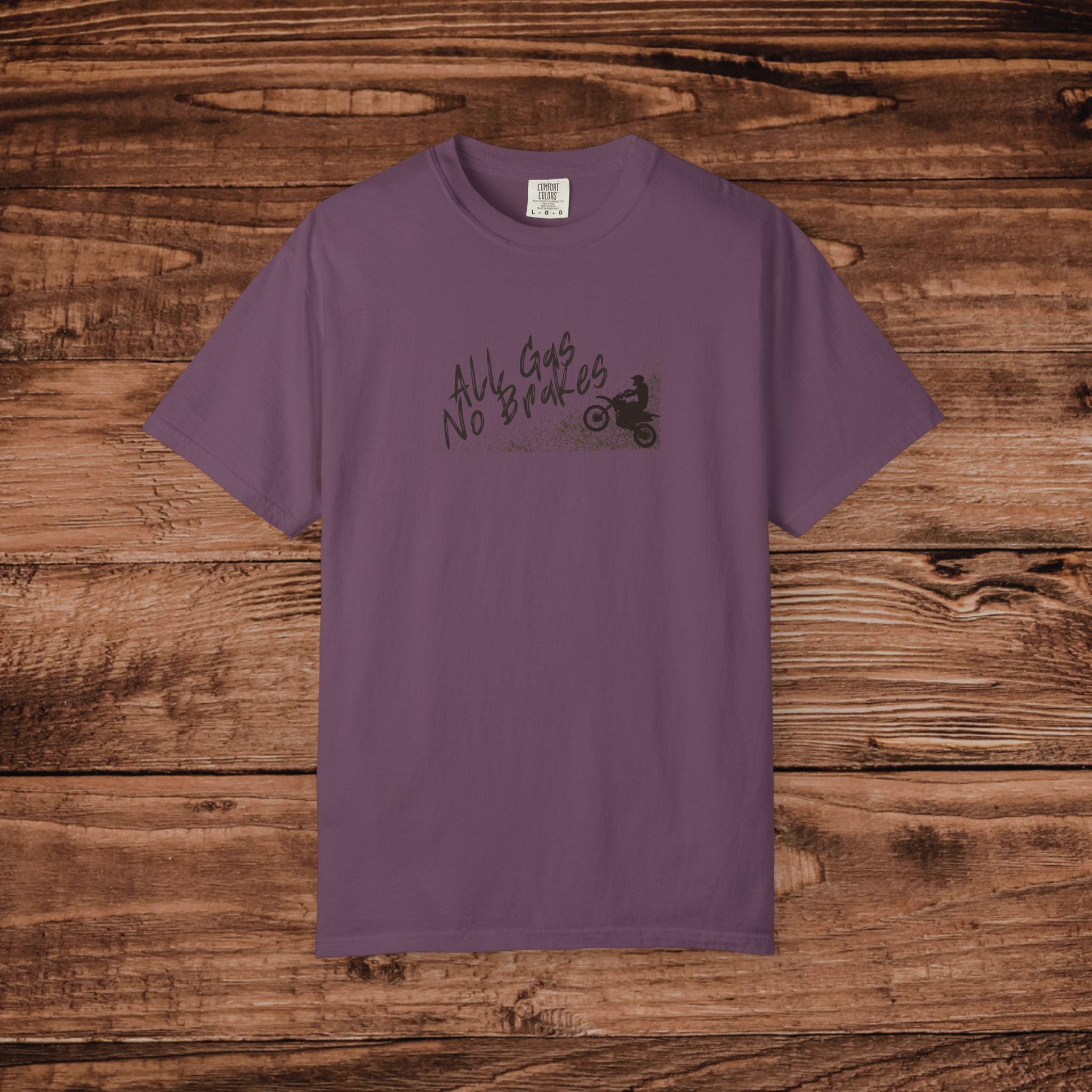 All Gas No Brakes T-Shirt, Dirt Bike Graphic Tee, Motocross Racing Shirt, Gift for Dirt Biker, Retro MX Racing Graphic Shirt