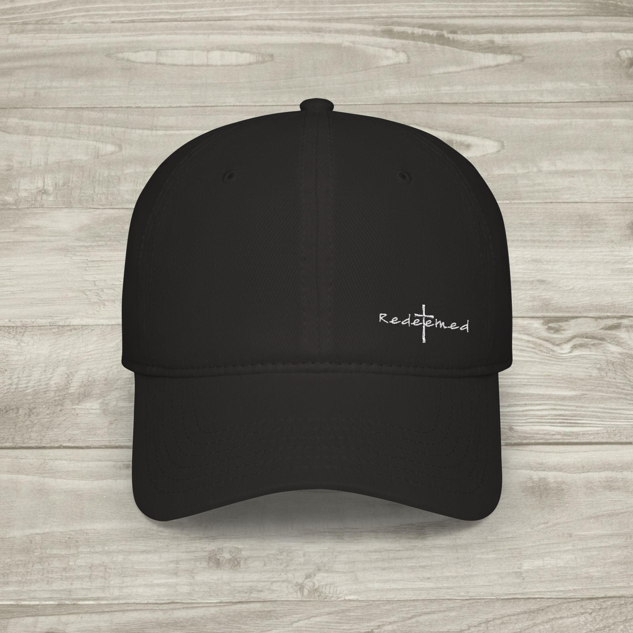 Embroidered Redeemed Cross Hat, Christian Aesthetic Baseball Cap, Minimalist Faith Hat, Religious Streetwear Headwear, Embroidered Cross Cap